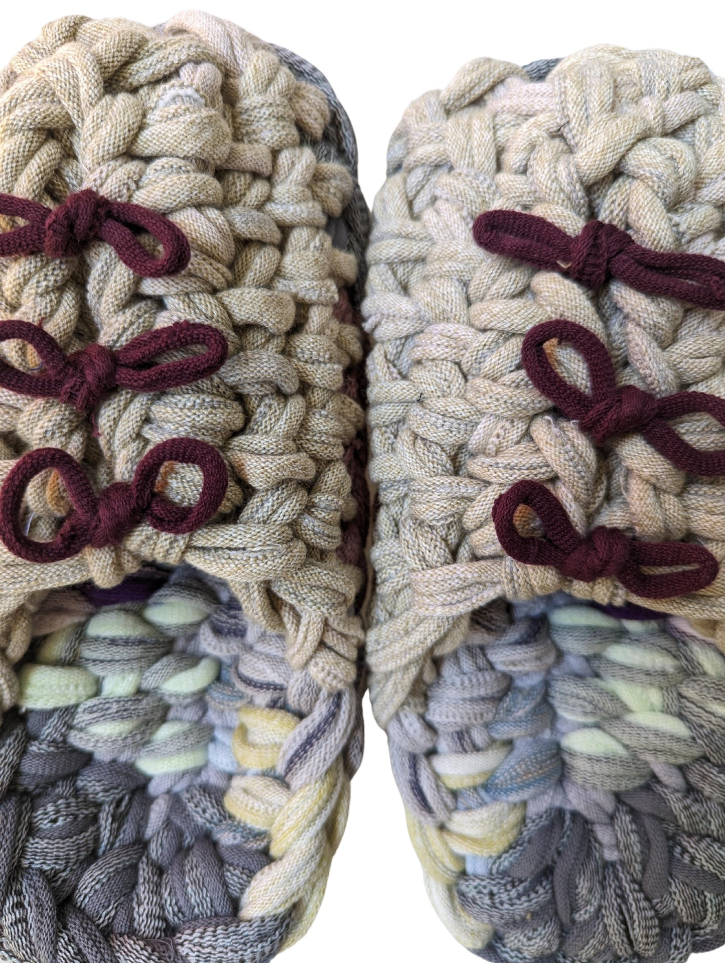 Large | Knit up-cycle slippers 2024-L64 [Large]