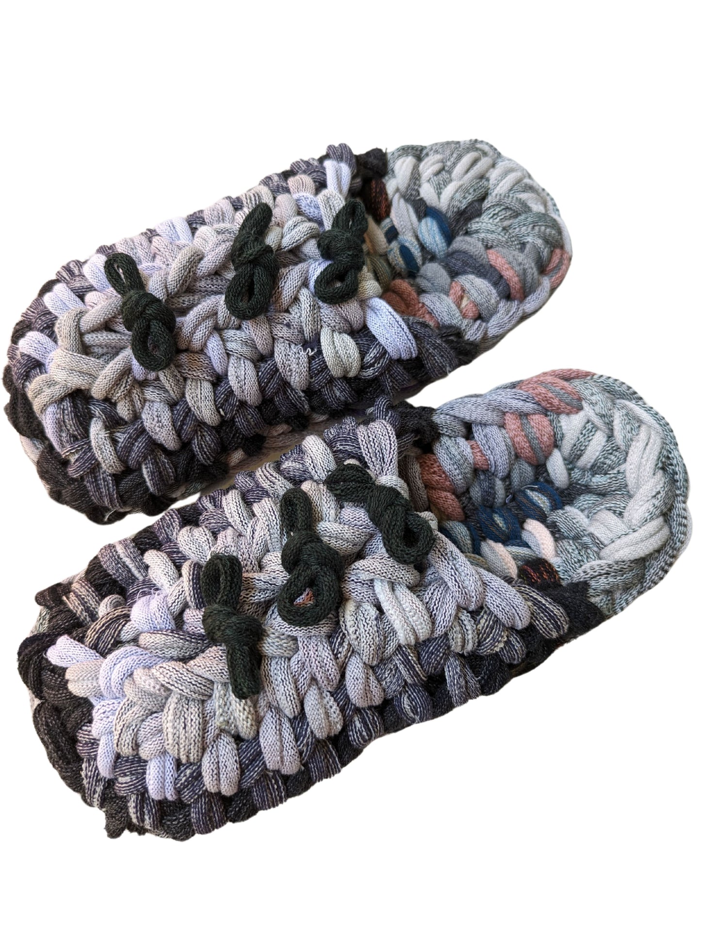 Large | Knit up-cycle slippers 2024-L66 [Large]