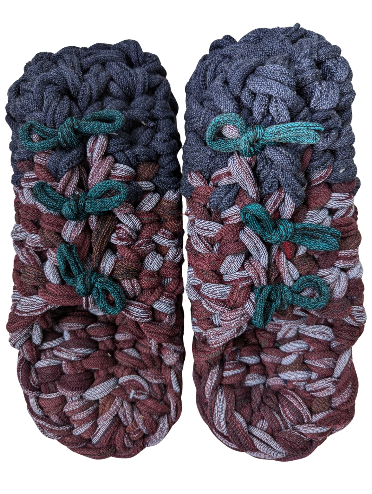 Large | Knit up-cycle slippers 2024-L122 [Large]