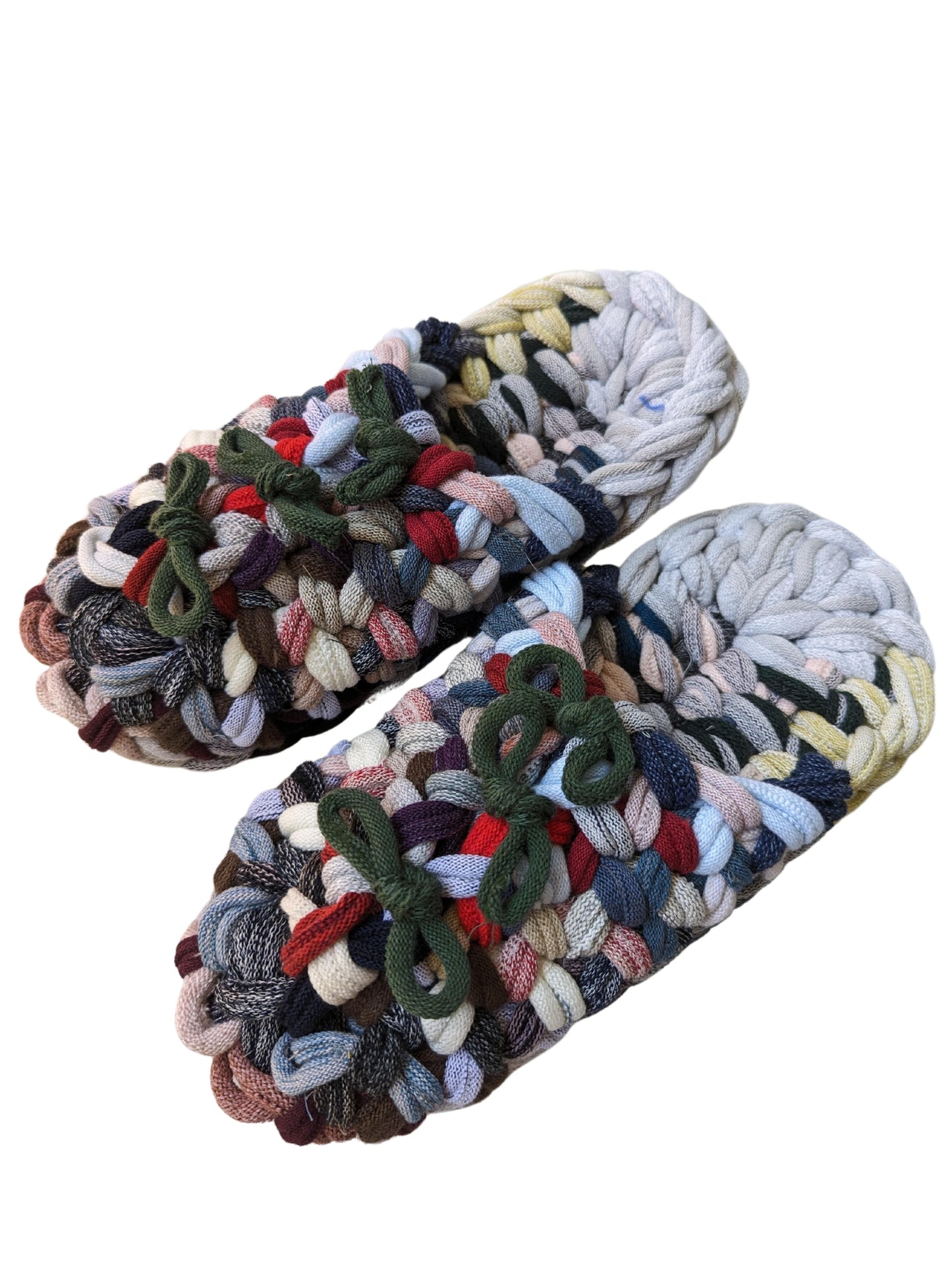 Large | Knit up-cycle slippers 2024-L62 [Large]