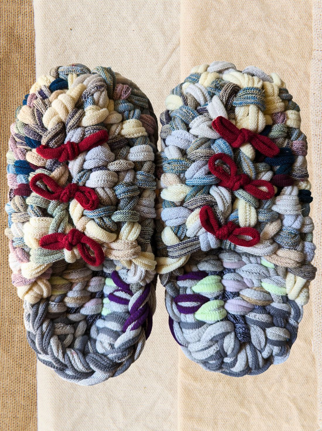 Medium | Knit up-cycle slippers 2023-M04 [Medium]