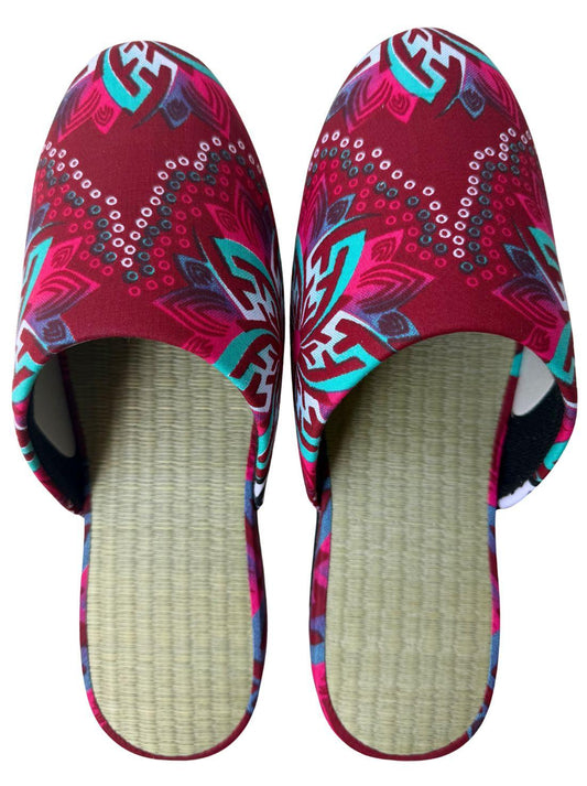 Large | Tatami Print Mix Slippers 2026SS-004 [Easy-care sole]