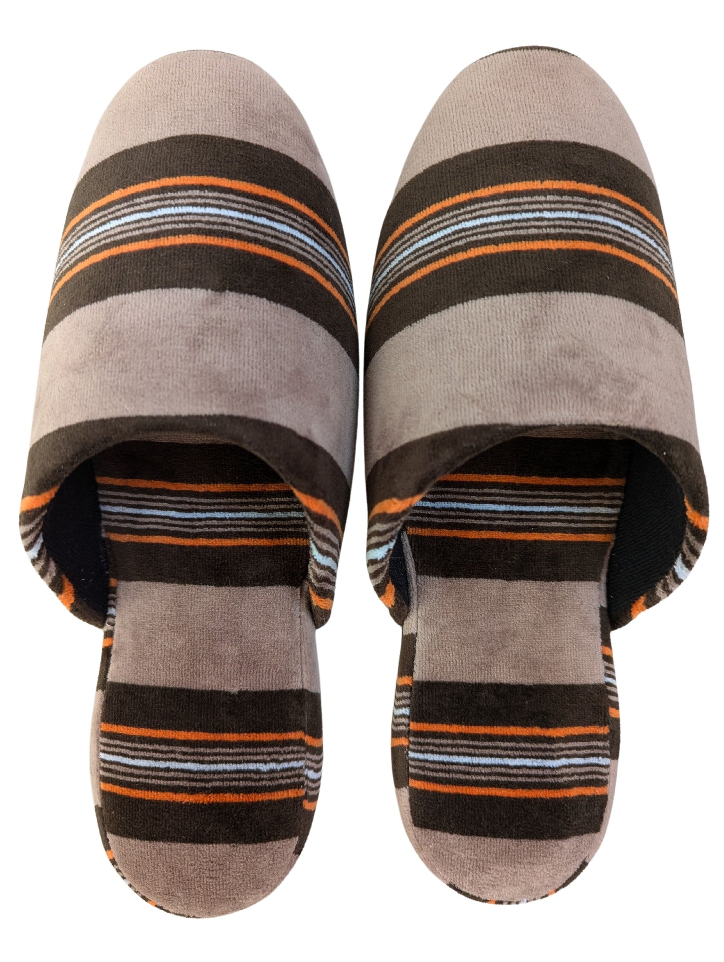 Large | Upcycled Brushed Stripe Slippers #02