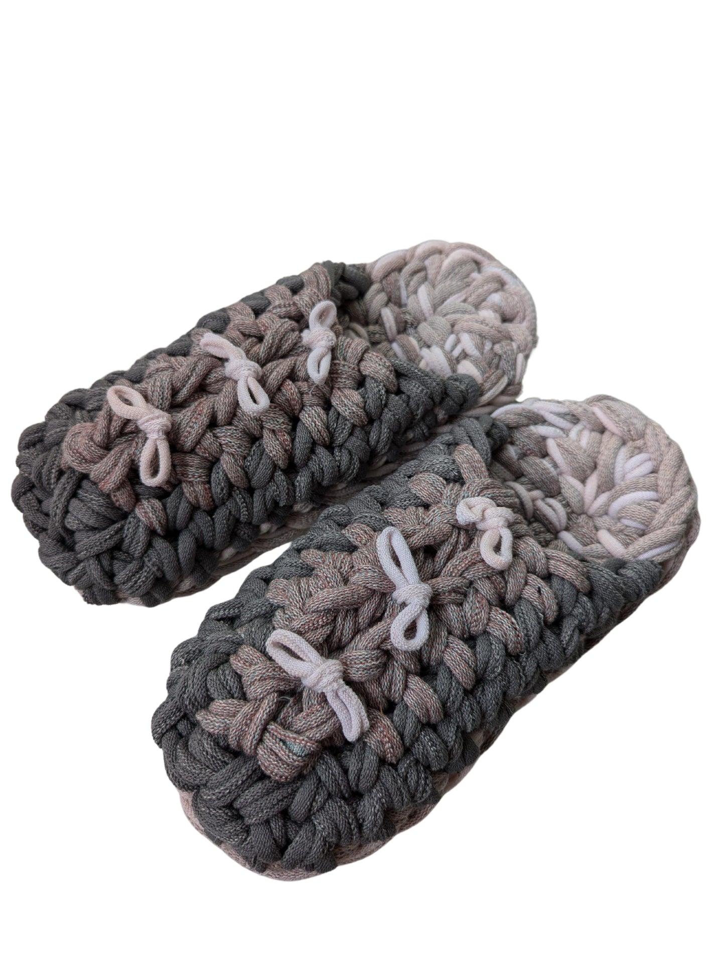 Medium | Knit up-cycle slippers 2024-M106 [Medium]