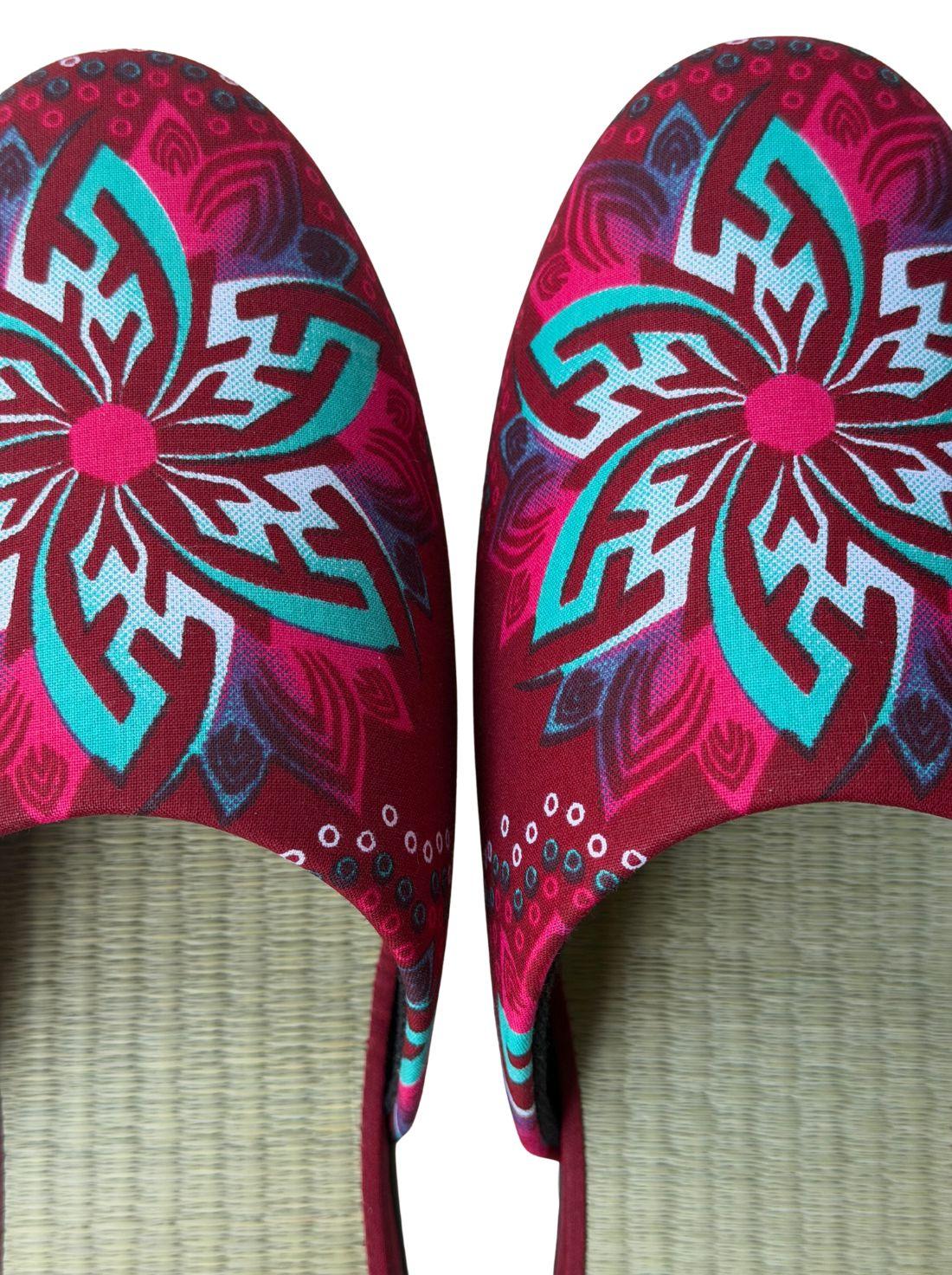 Large | Tatami Print Mix Slippers 2026SS-006 [Easy-care sole]