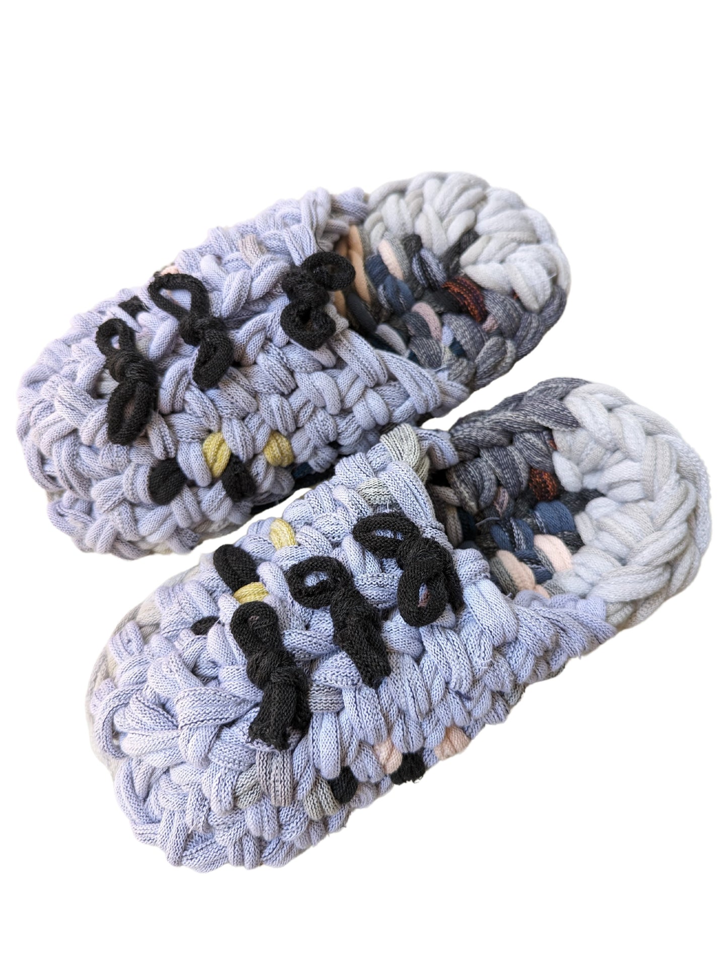 Large | Knit up-cycle slippers 2024-L65 [Large]