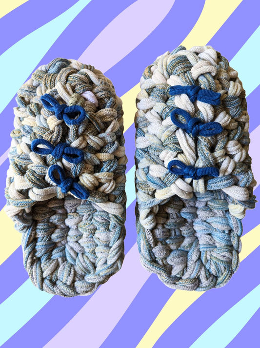 Medium | Knit up-cycle slippers 2023-M09 [Medium]