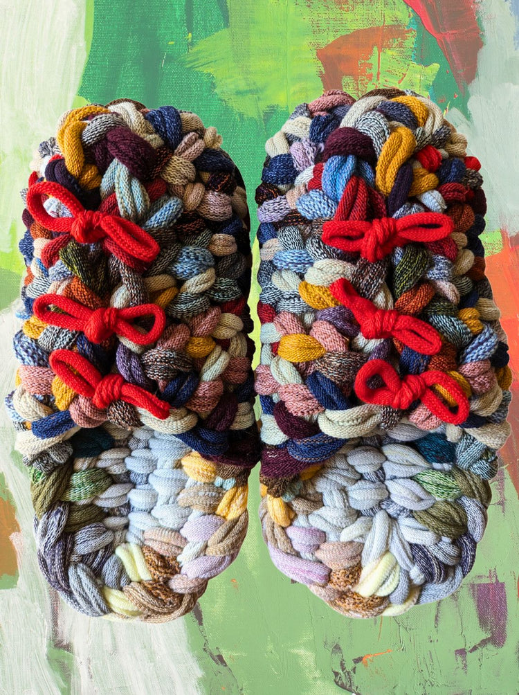 Medium | Knit up-cycle slippers 2023-M13 [Medium]
