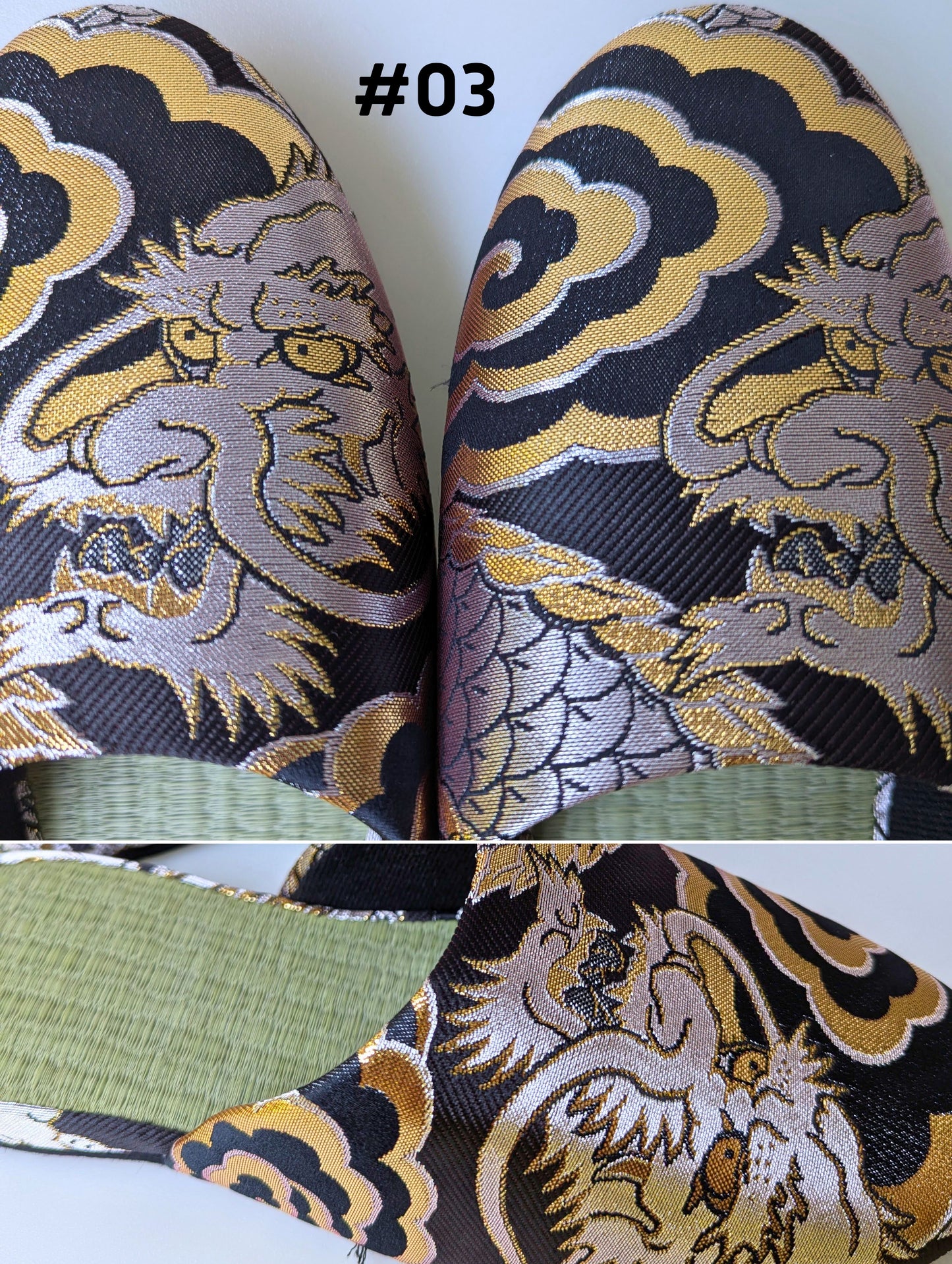 TATAMI × Dragons Slippers [Black Wool Felt Sole]