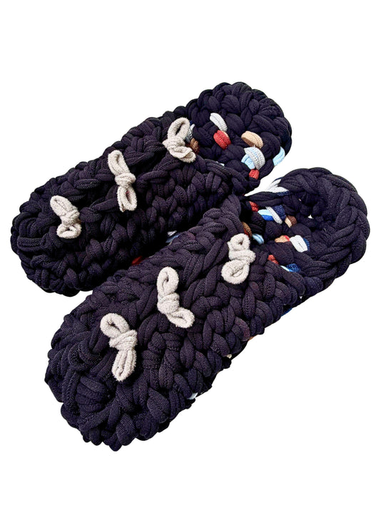 XL | Knit up-cycle slippers 2025-XL12 [XL]