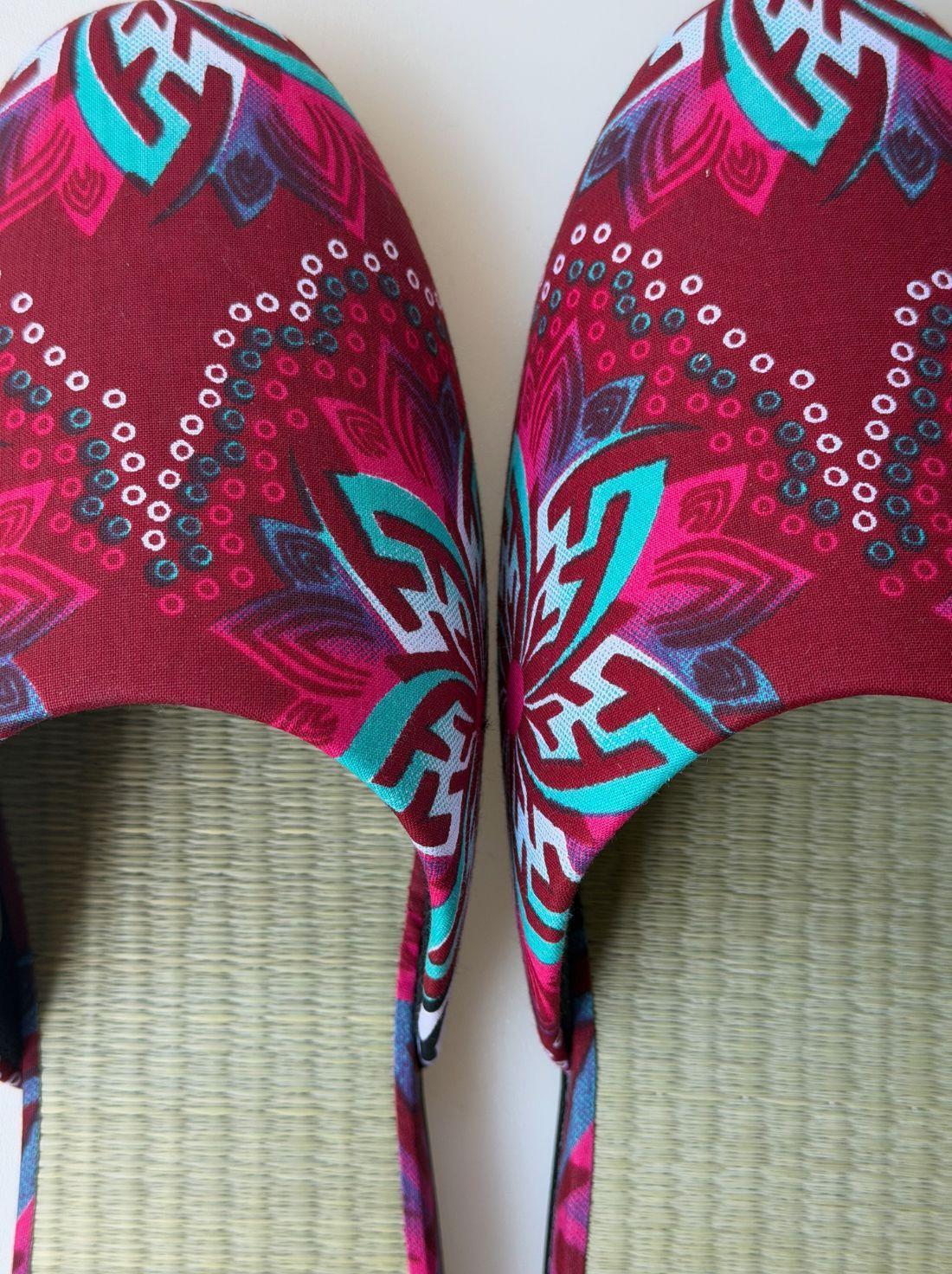 Large | Tatami Print Mix Slippers 2026SS-004 [Easy-care sole]