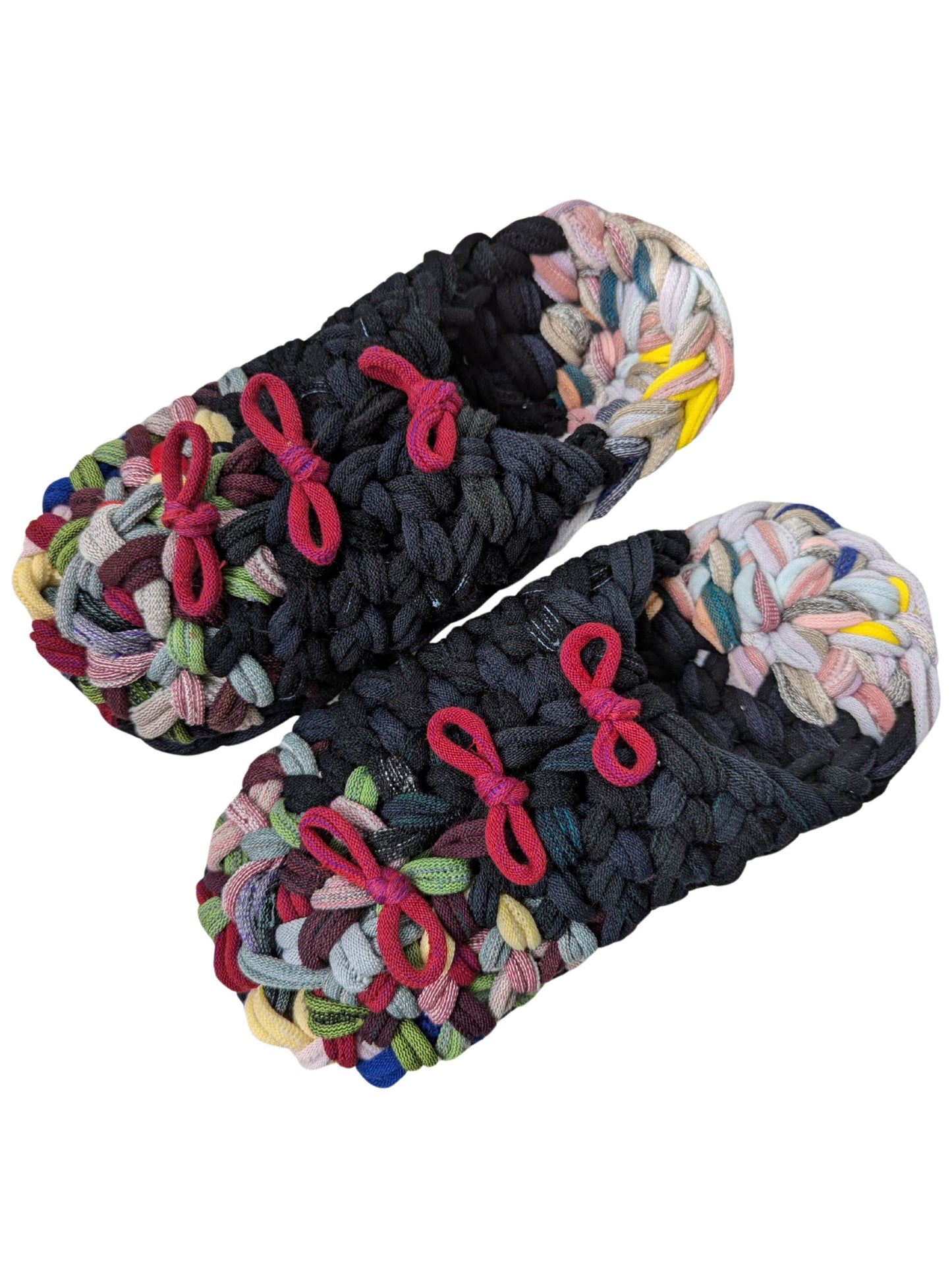 Medium | Knit up-cycle slippers 2024-M120 [Medium]