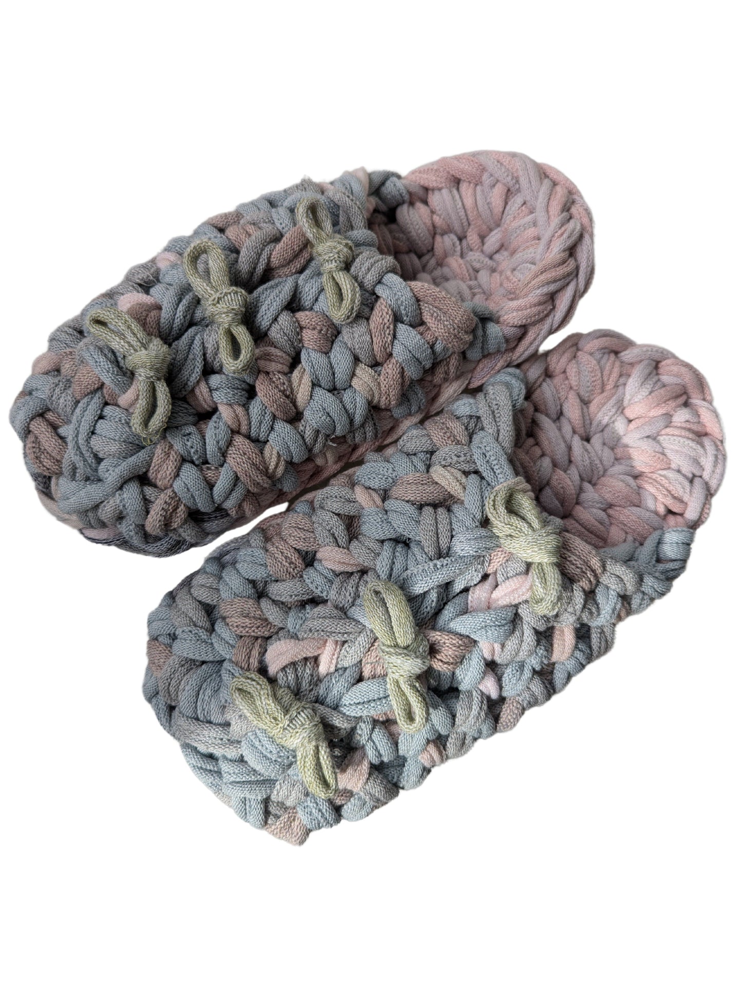 Medium | Knit up-cycle slippers 2024-M113 [Medium]