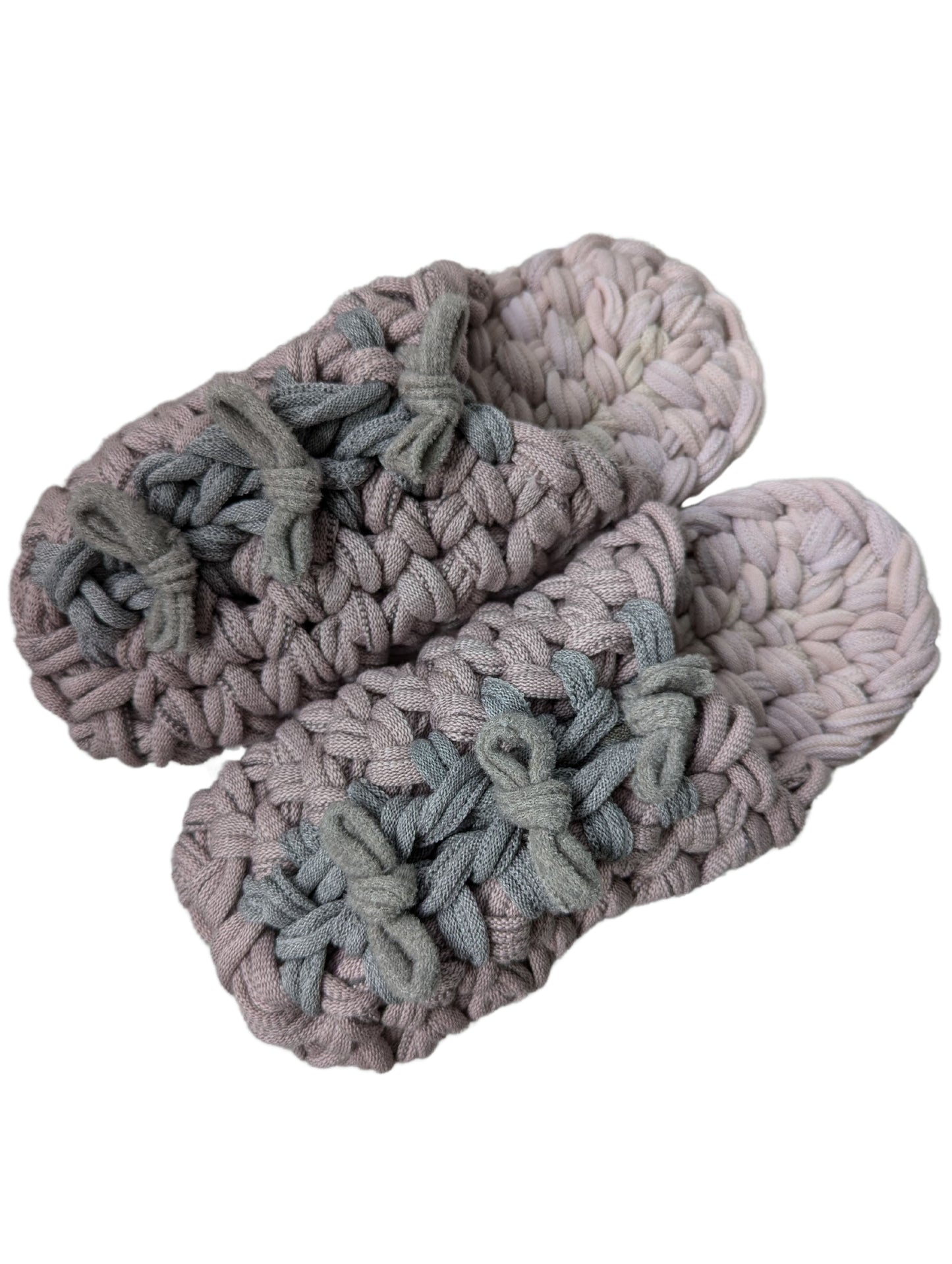 Medium | Knit up-cycle slippers 2024-M117 [Medium]