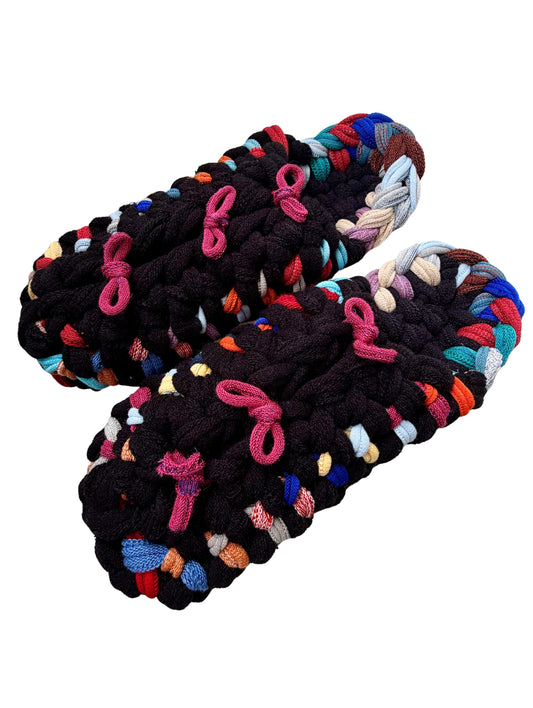 XL | Knit up-cycle slippers 2025-XL21 [XL]