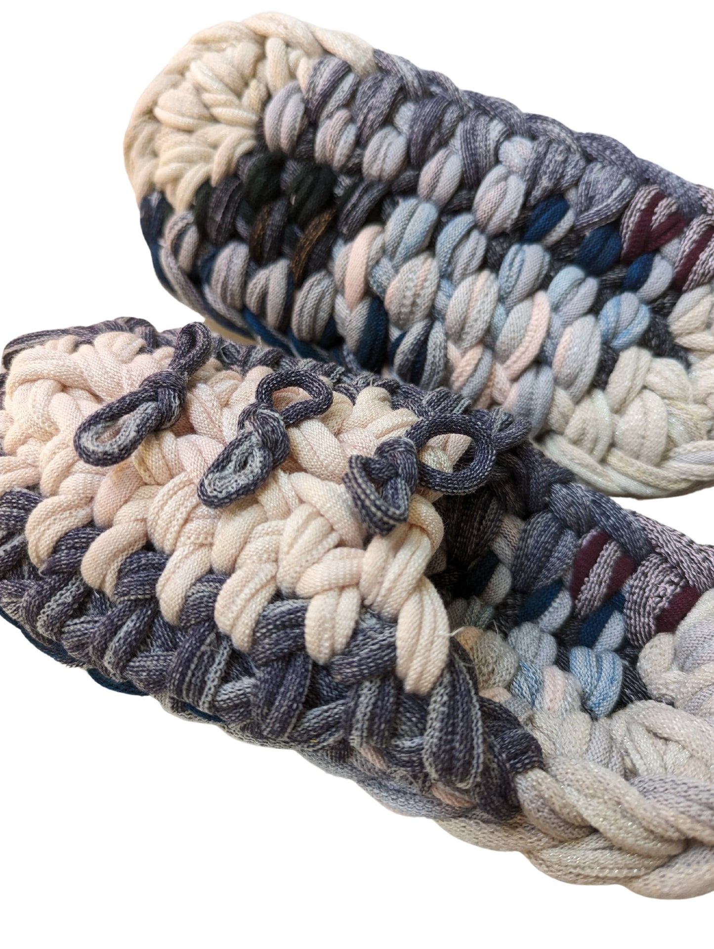 Large | Knit up-cycle slippers 2024-L63 [Large]