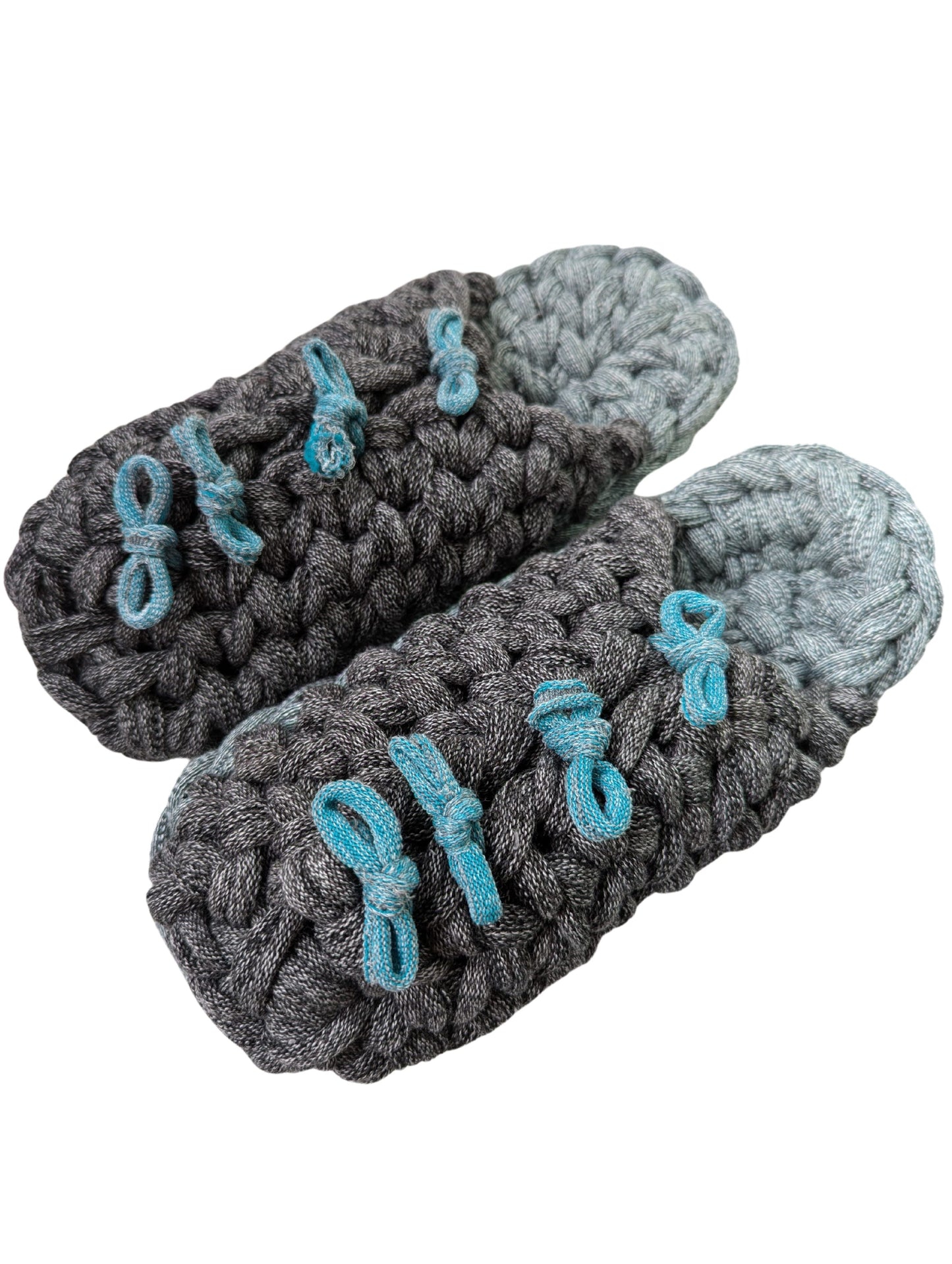 Large | Knit up-cycle slippers 2024-L128 [Large]