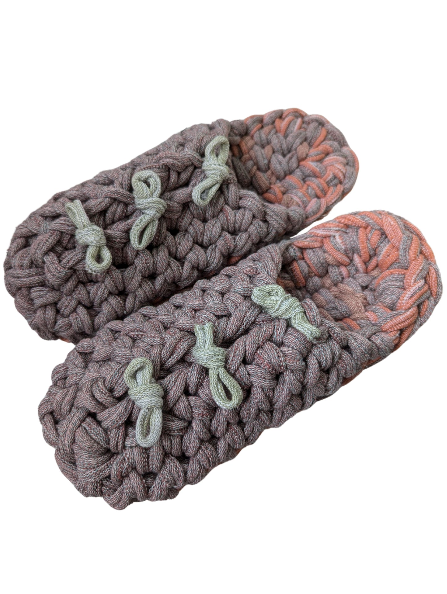 Large | Knit up-cycle slippers 2024-L126 [Large]