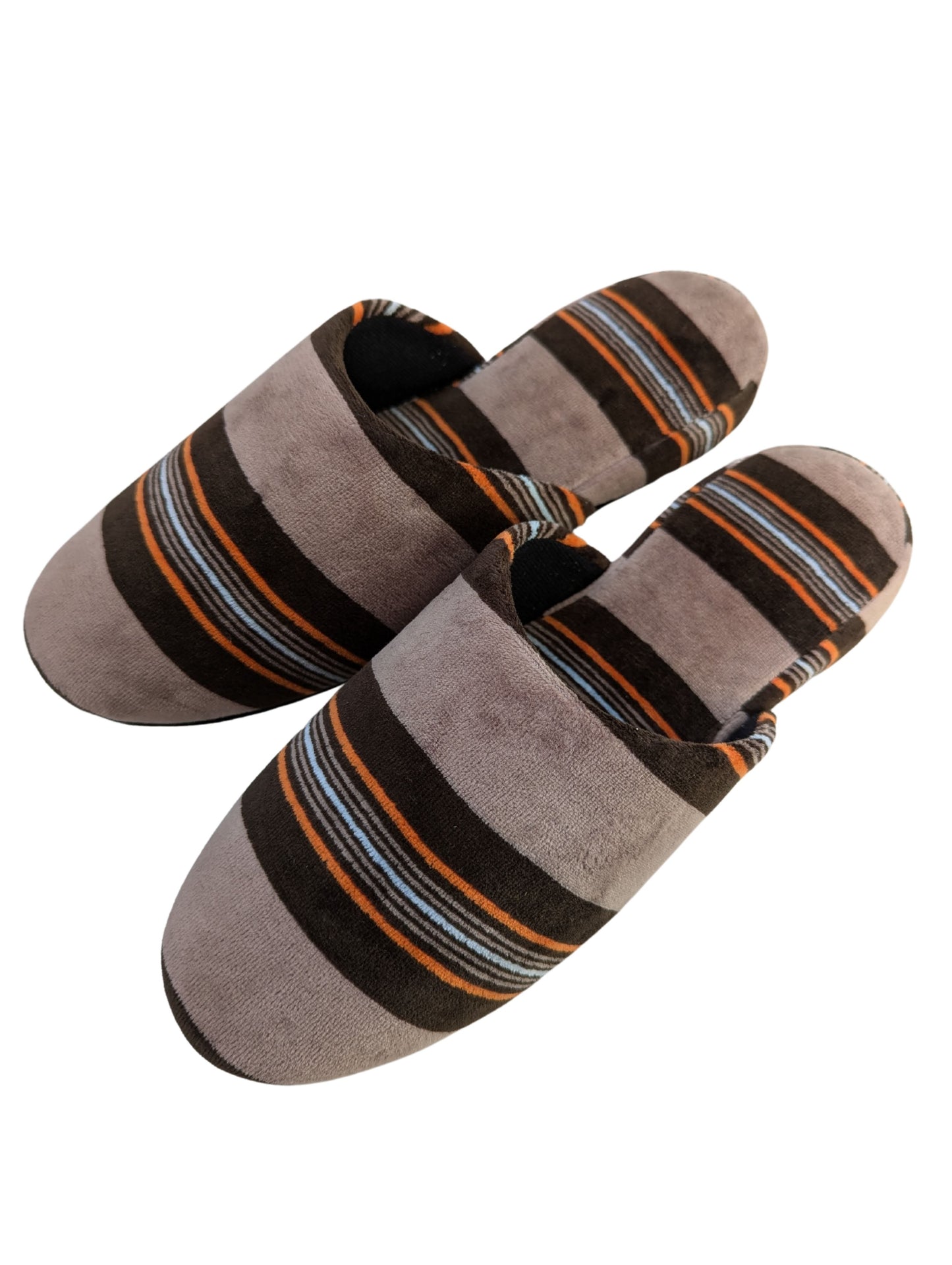 Large | Upcycled Brushed Stripe Slippers #02