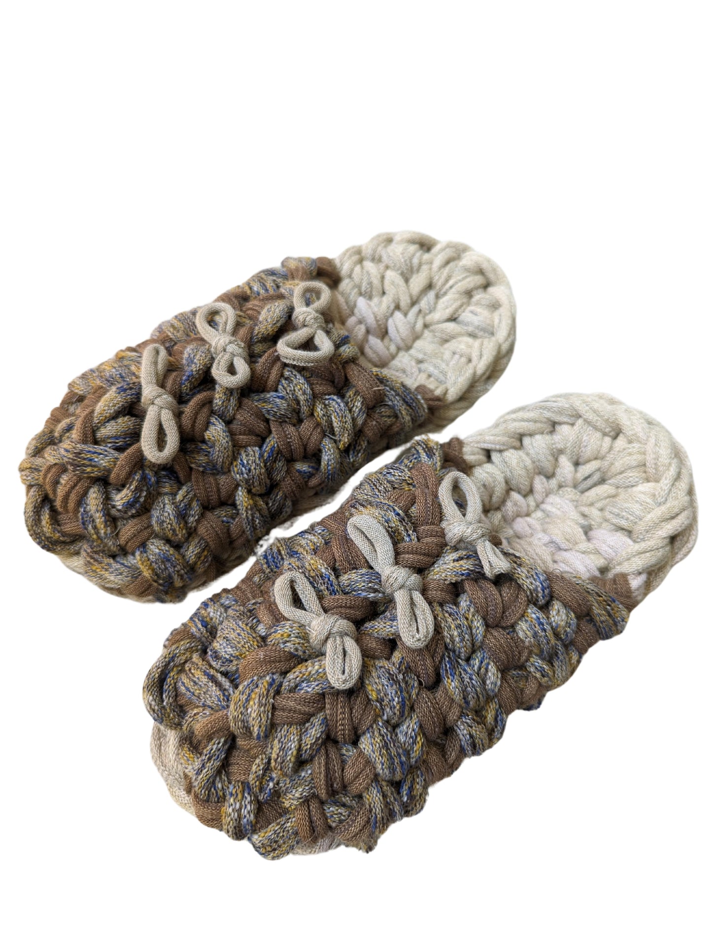 Medium | Knit up-cycle slippers 2024-M60 [Medium]