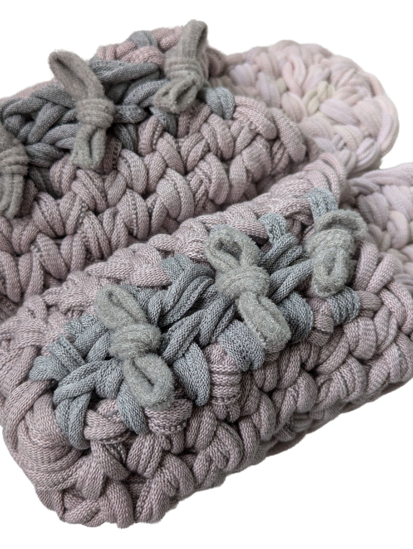 Medium | Knit up-cycle slippers 2024-M117 [Medium]