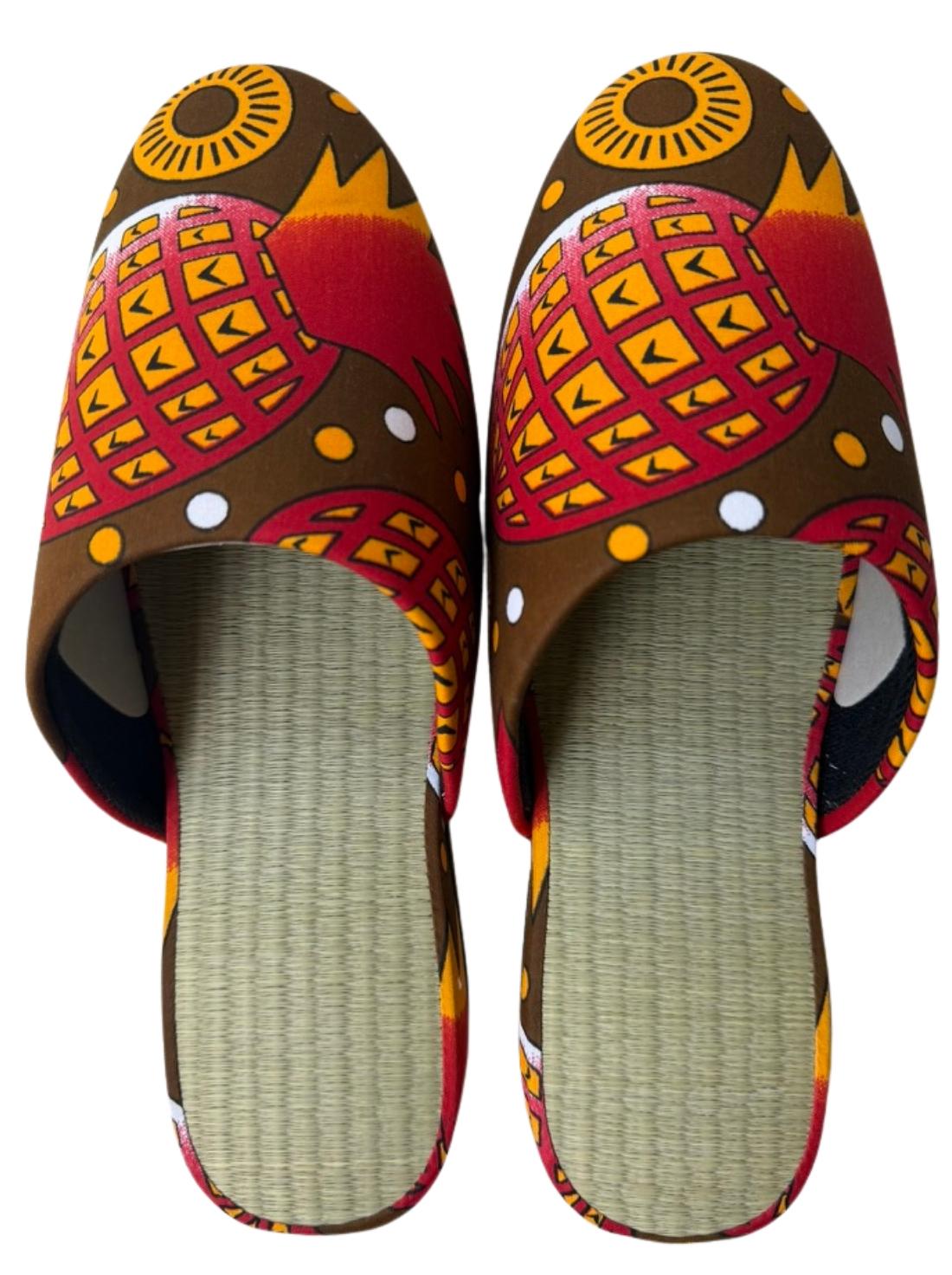 Large | Tatami Print Mix Slippers 2026SS-002 [Easy-care sole]