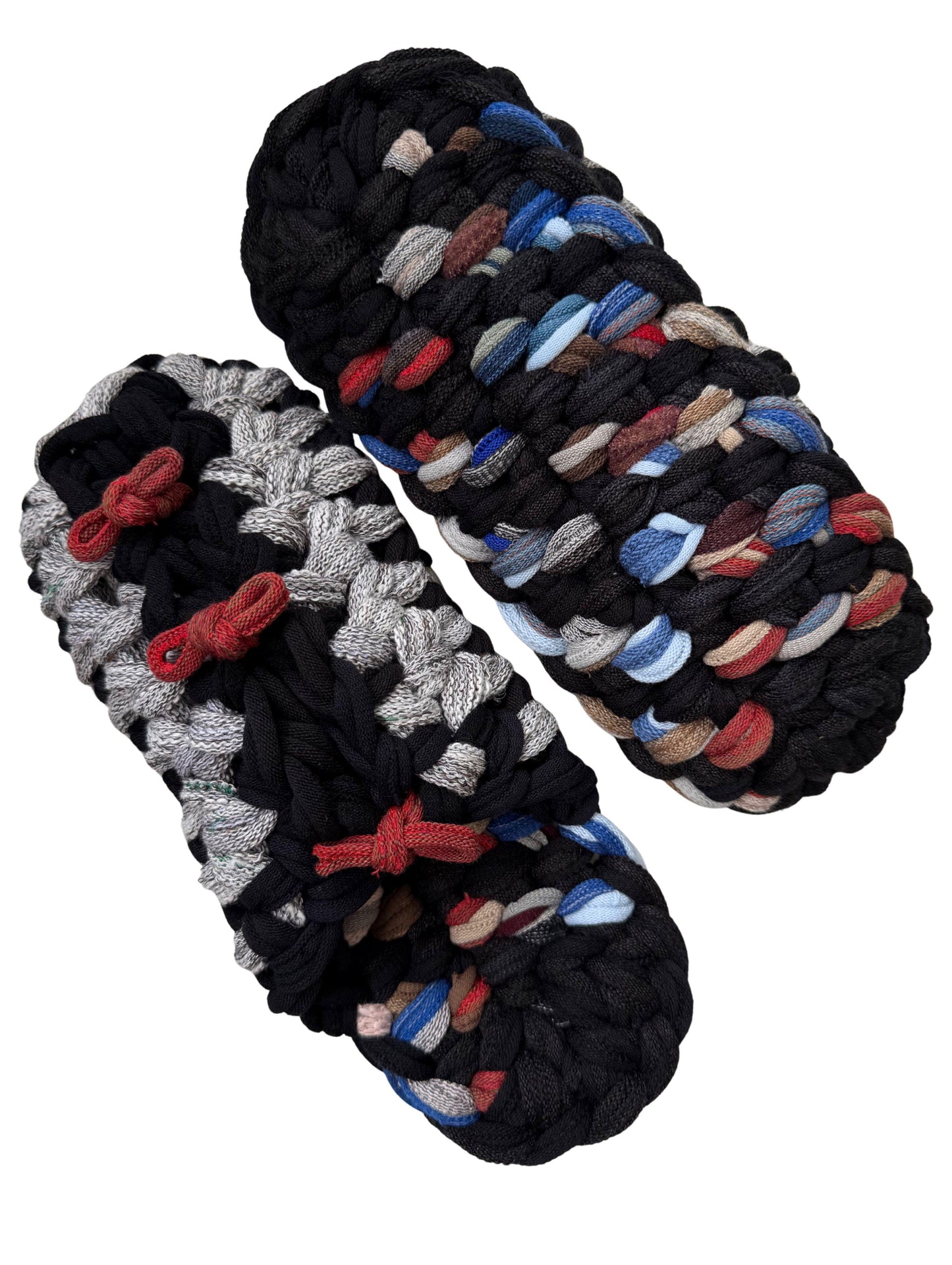 XL | Gestrickte Upcycling-Hausschuhe 2024-XL80 [XL]