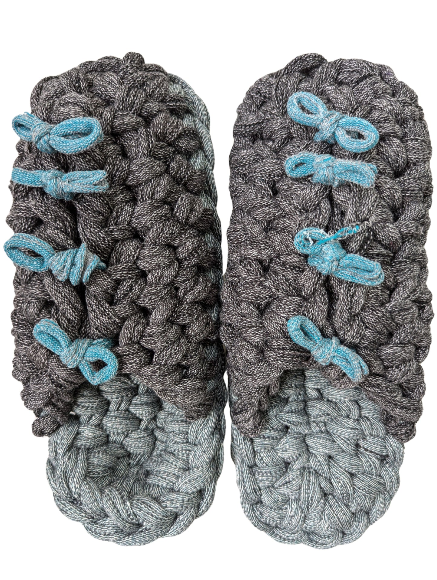 Large | Knit up-cycle slippers 2024-L128 [Large]