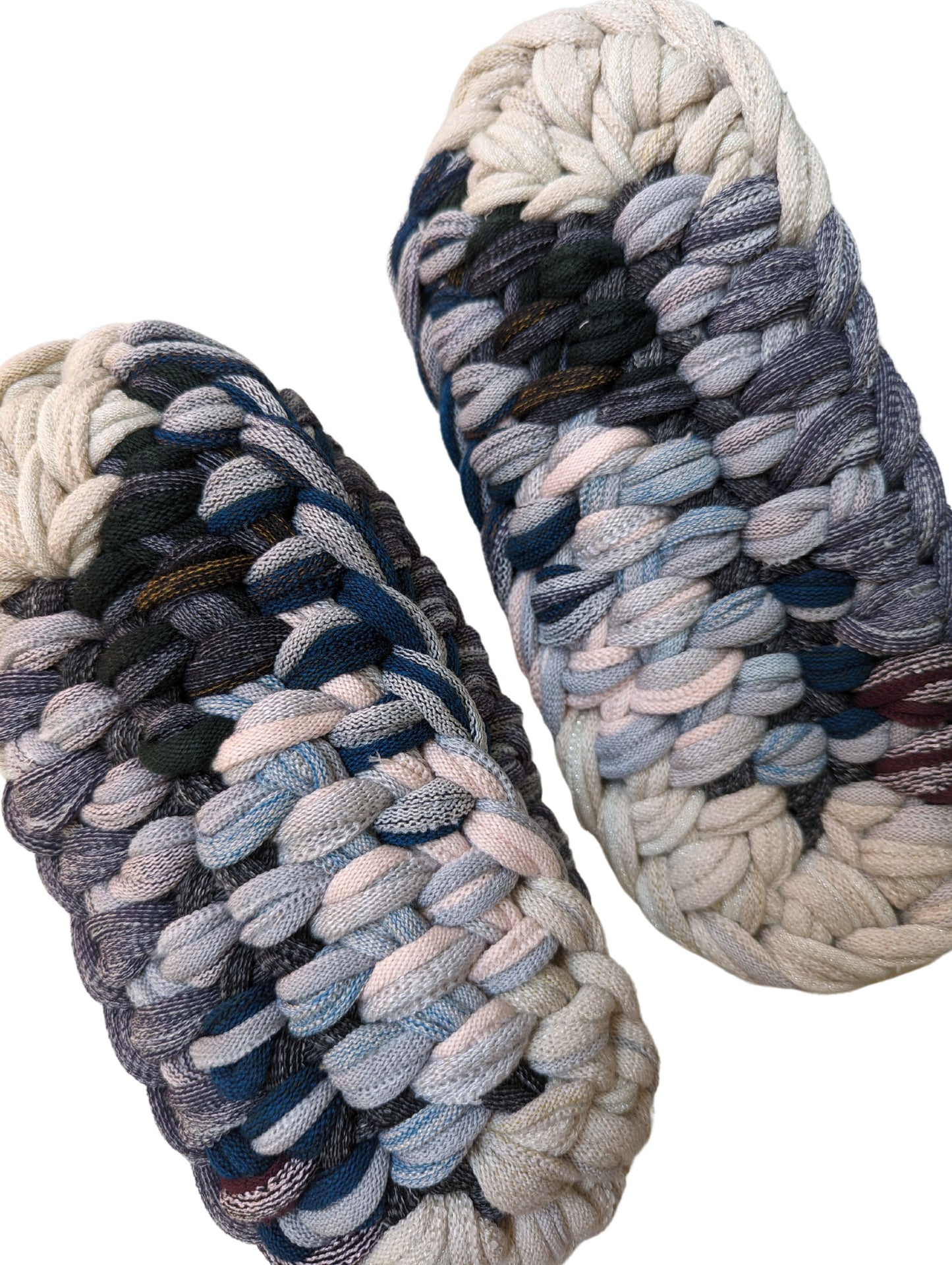 Large | Knit up-cycle slippers 2024-L63 [Large]