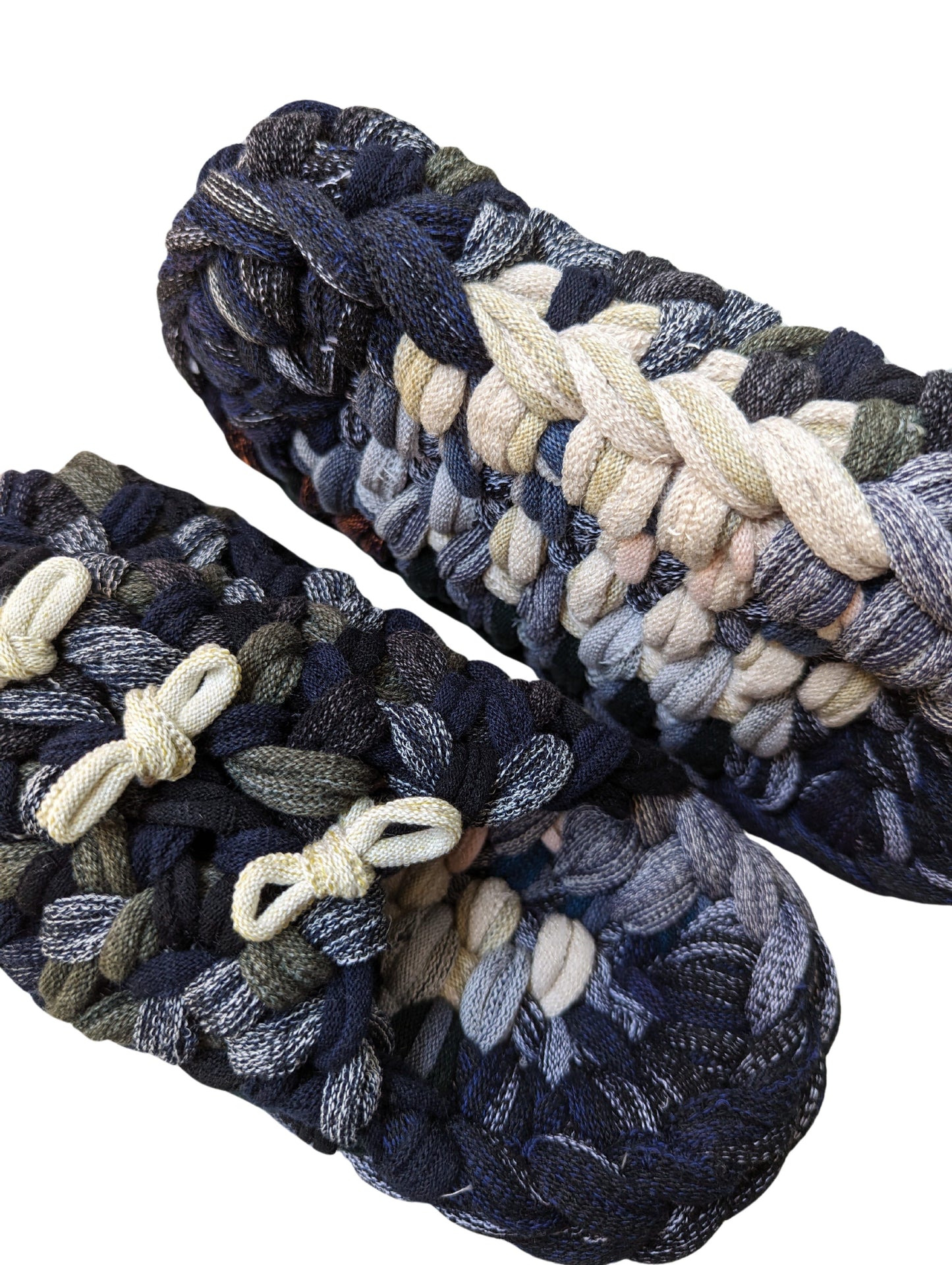 Medium | Knit up-cycle slippers 2024-M58 [Medium]