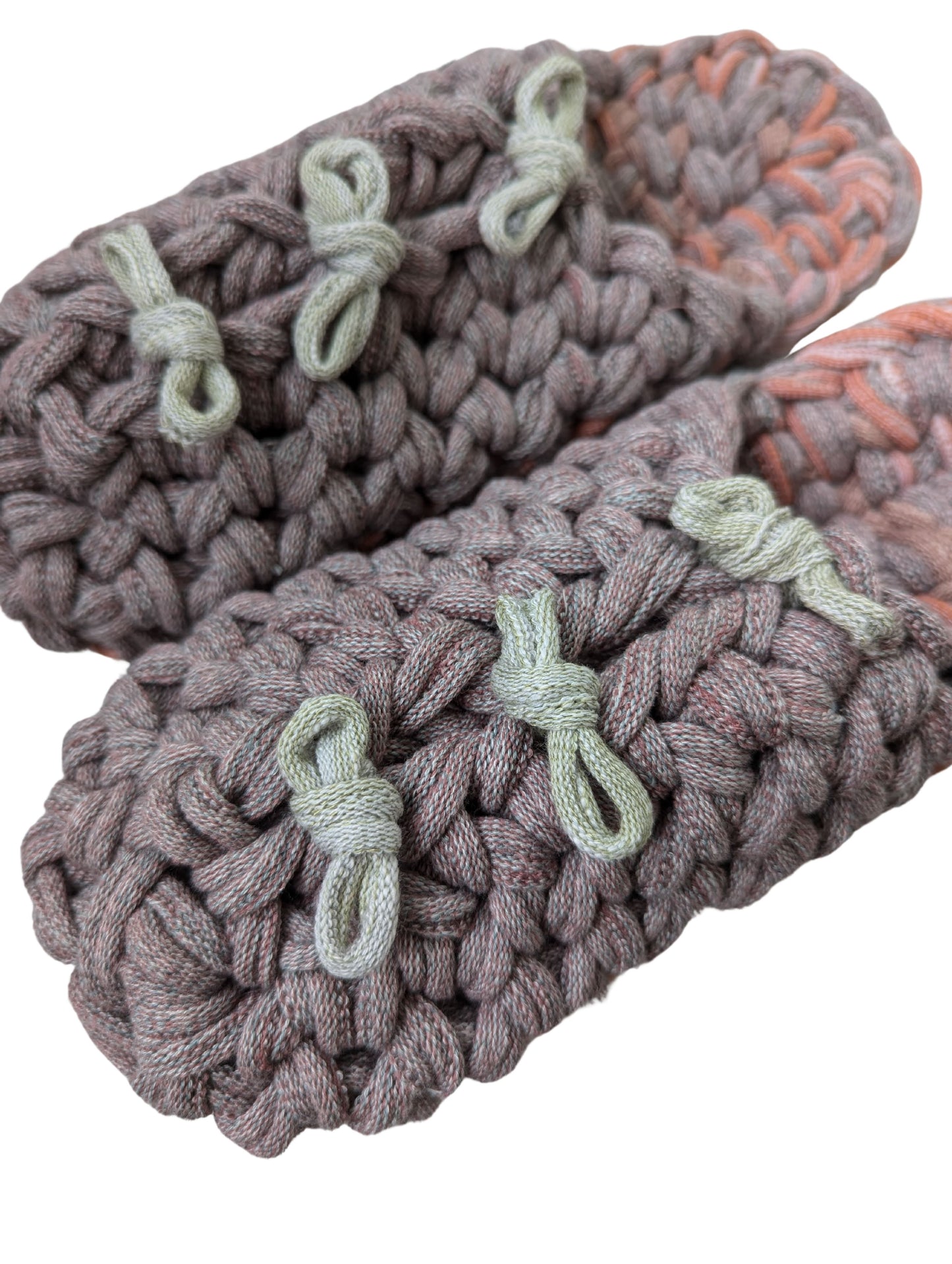 Large | Knit up-cycle slippers 2024-L126 [Large]