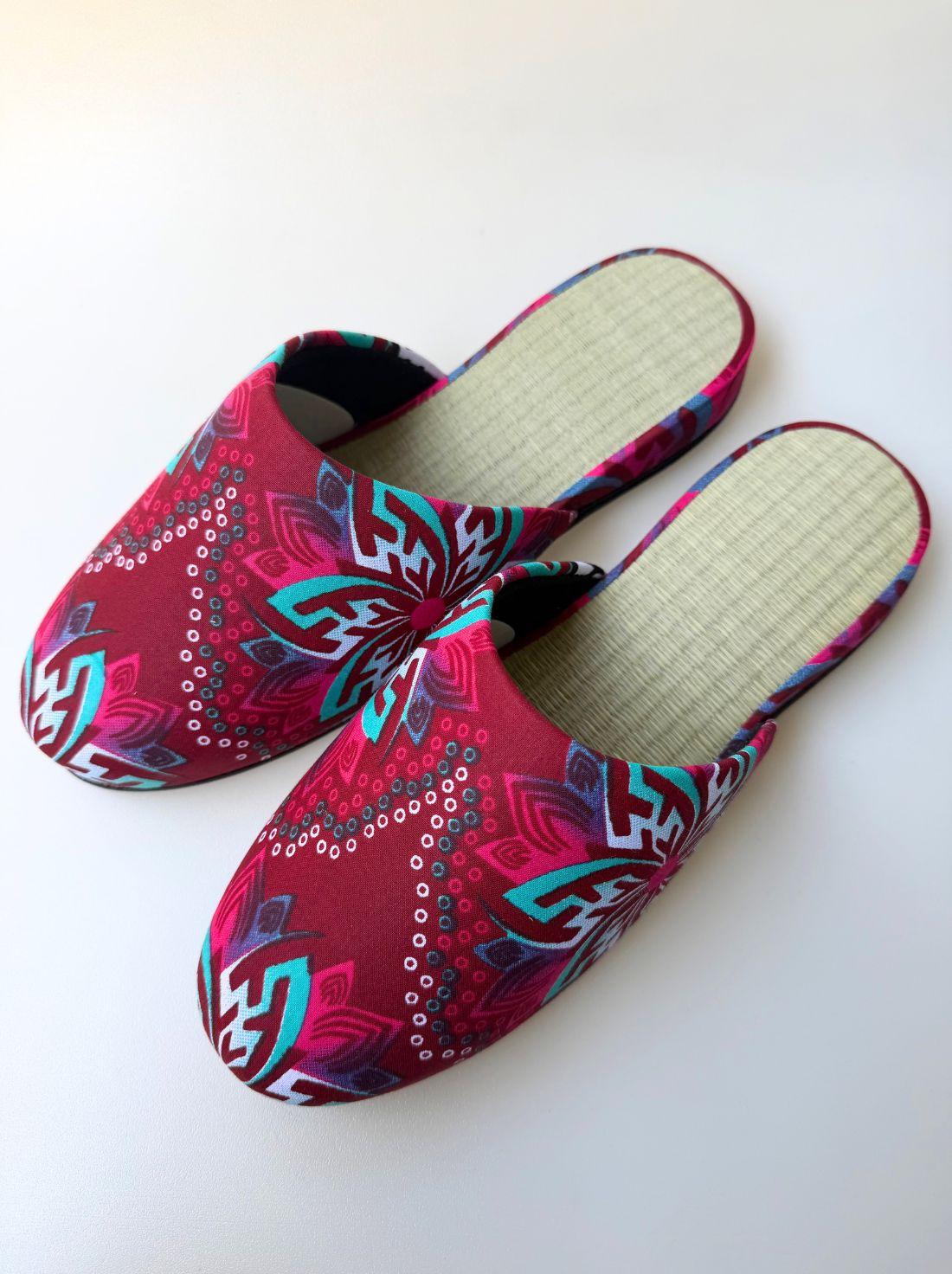 Large | Tatami Print Mix Slippers 2026SS-004 [Easy-care sole]