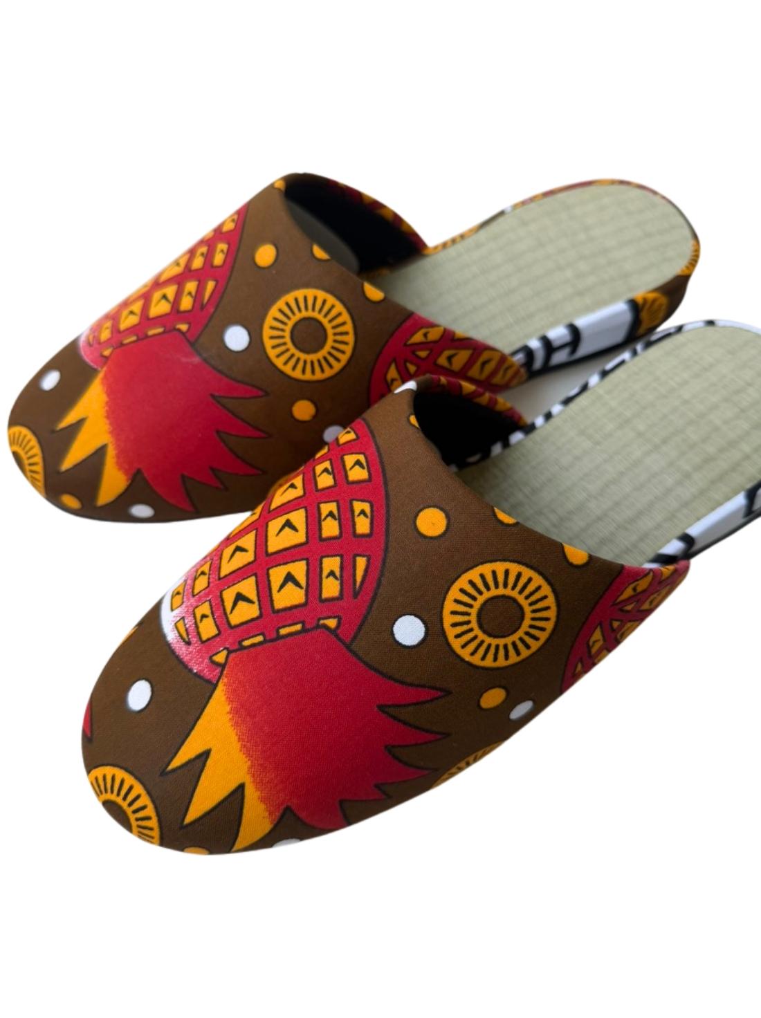 Large | Tatami Print Mix Slippers 2026SS-002 [Easy-care sole]