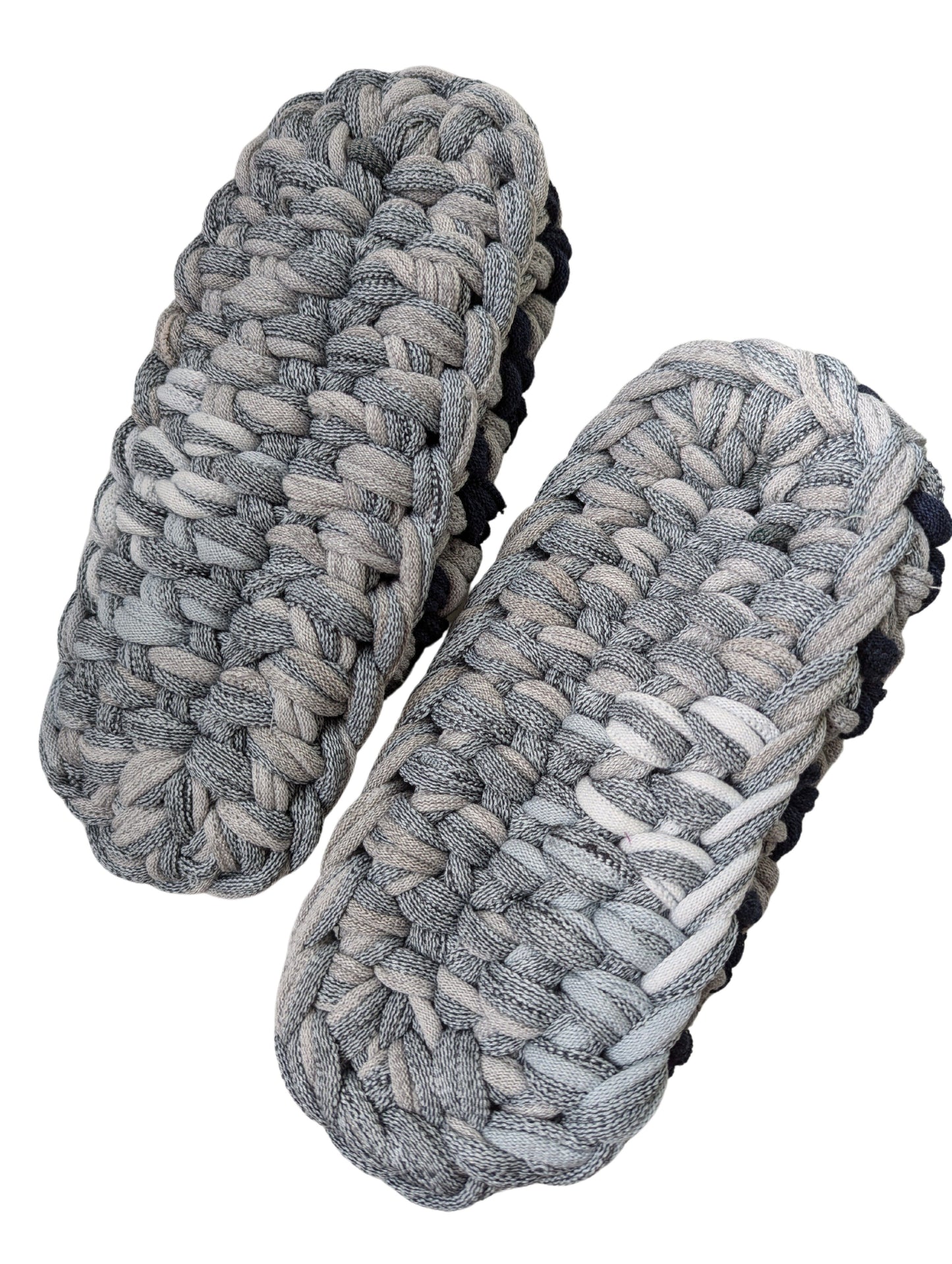 Large | Knit up-cycle slippers 2024-L125 [Large]