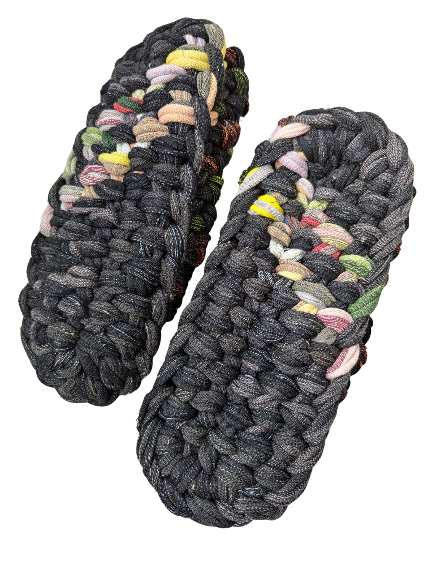 Large | Knit up-cycle slippers 2024-L124 [Large]