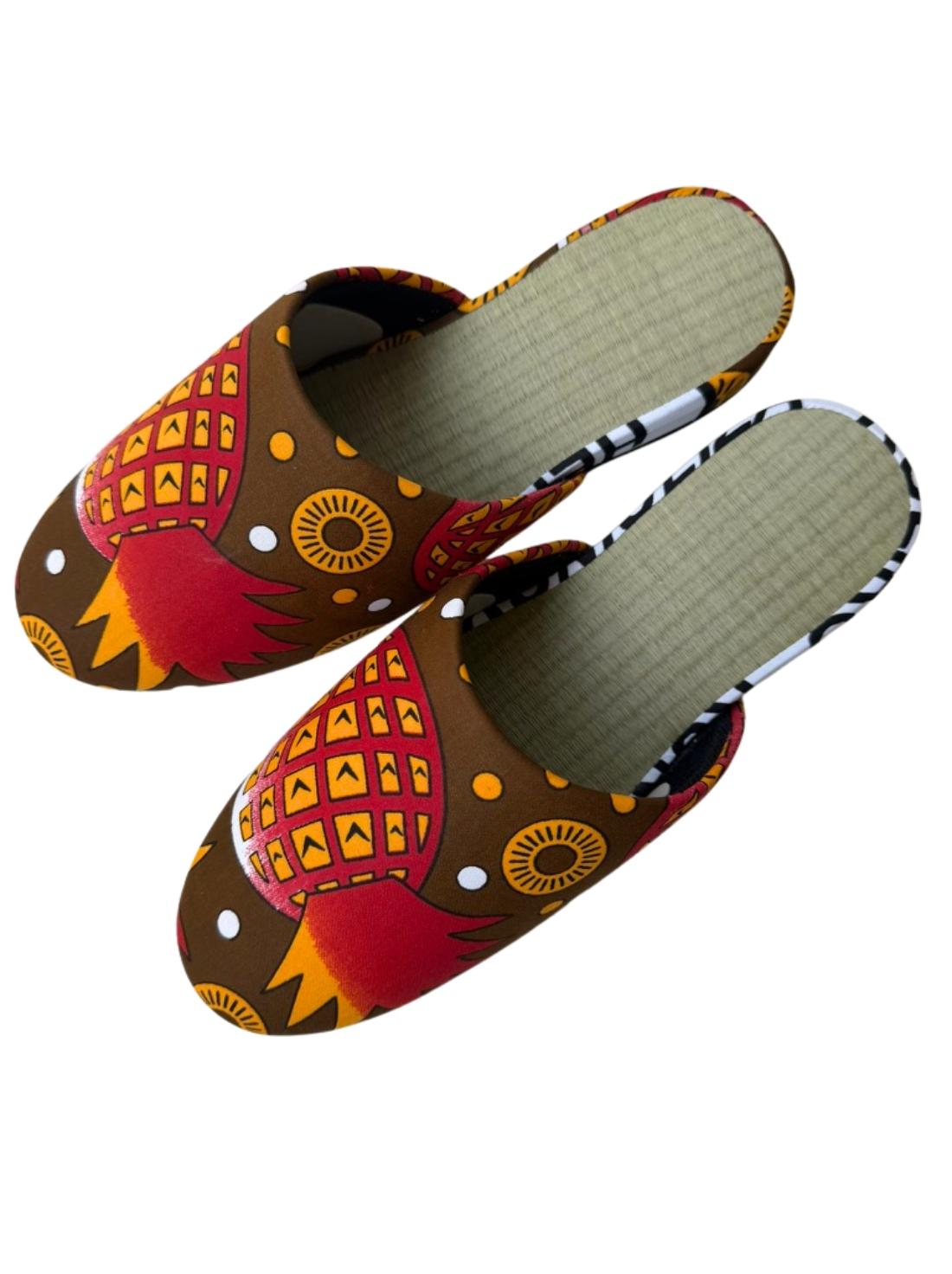 Large | Tatami Print Mix Slippers 2026SS-002 [Easy-care sole]