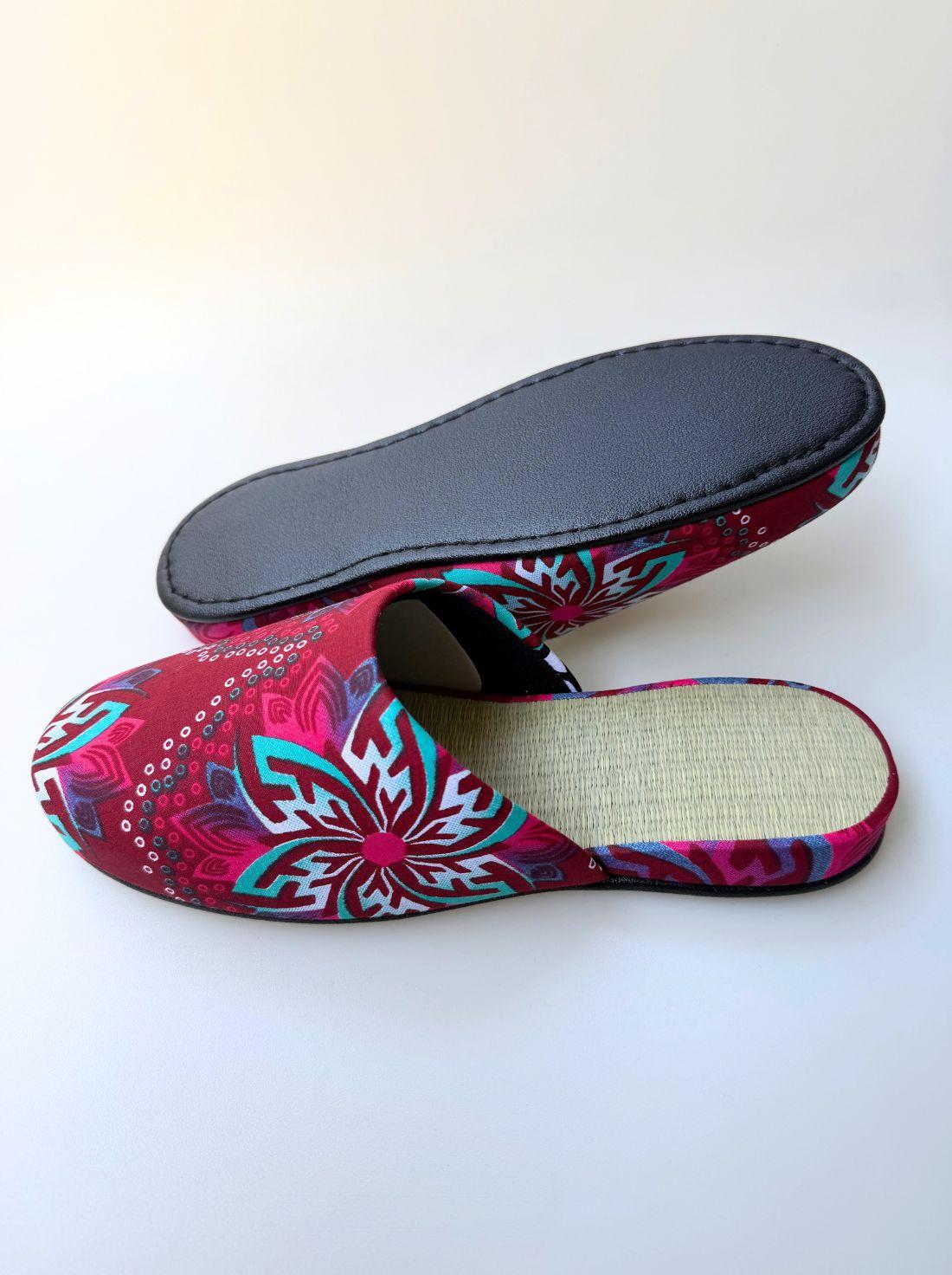 Large | Tatami Print Mix Slippers 2026SS-004 [Easy-care sole]