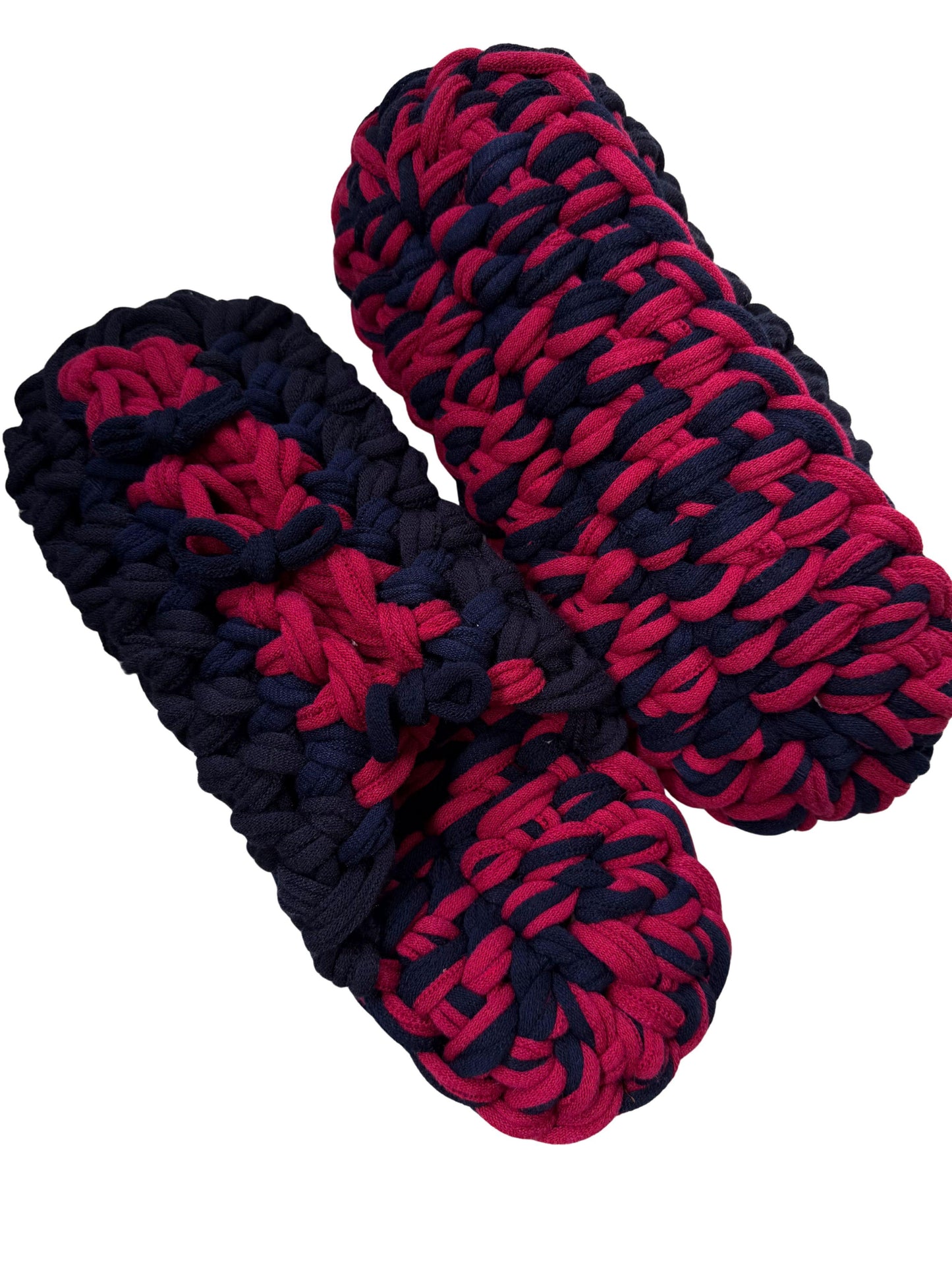 XL | Gestrickte Upcycling-Hausschuhe 2024-XL80 [XL]