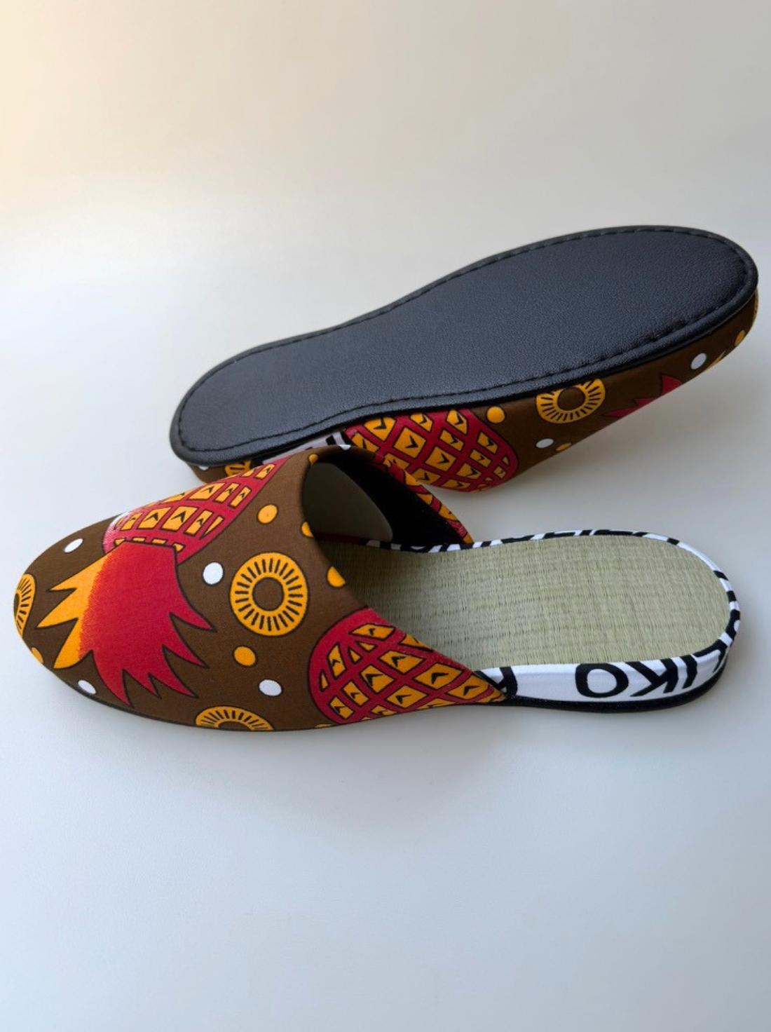 Large | Tatami Print Mix Slippers 2026SS-002 [Easy-care sole]