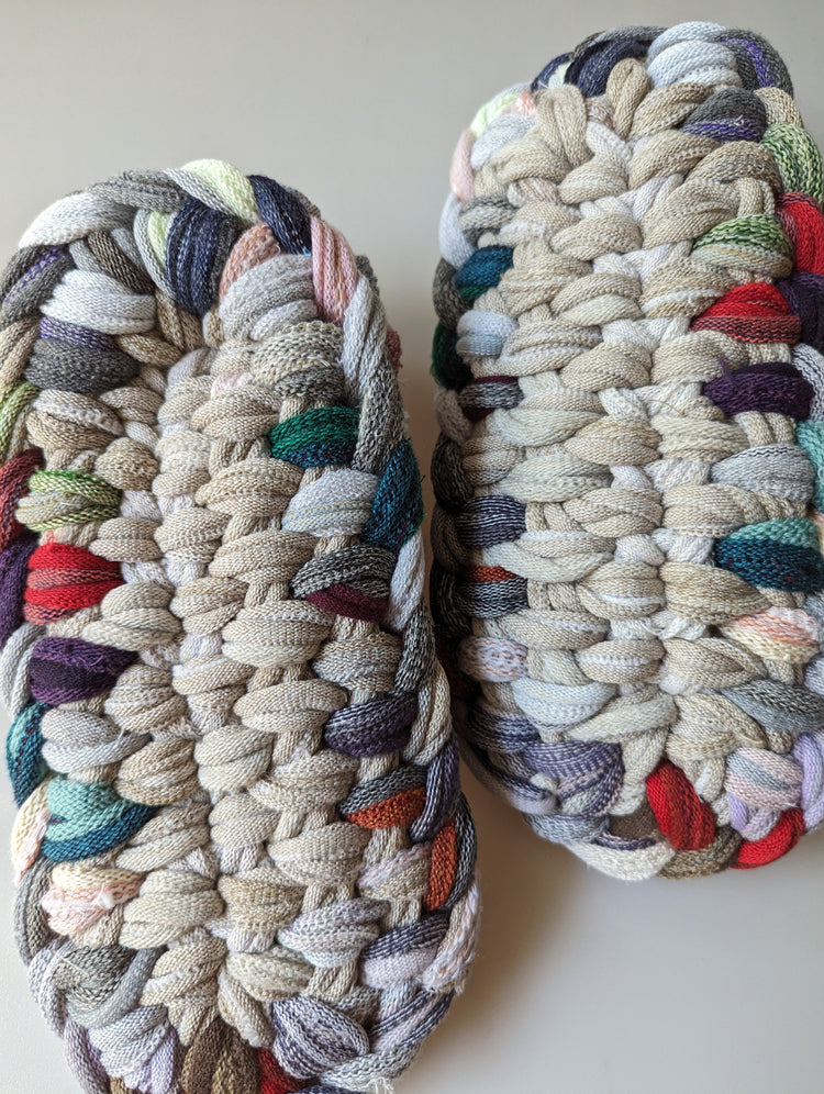 Medium | Knit up-cycle slippers 2023-M11 [Medium]
