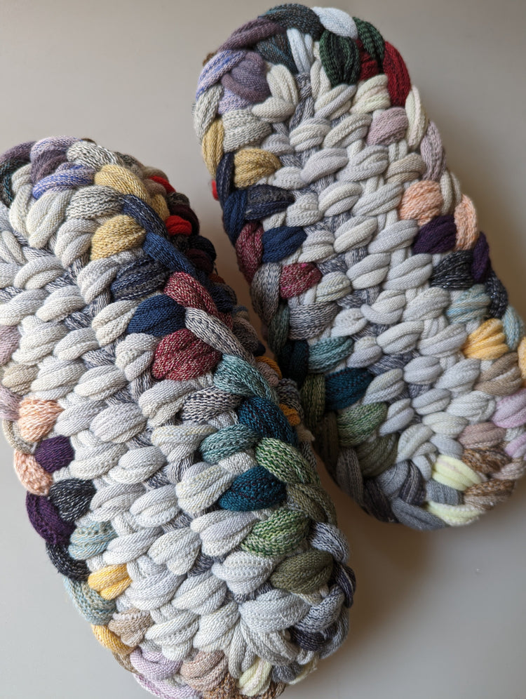 Medium | Knit up-cycle slippers 2023-M13 [Medium]
