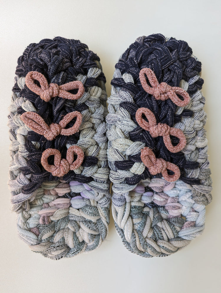 Large | Knit up-cycle slippers 2023-L17 [Large]