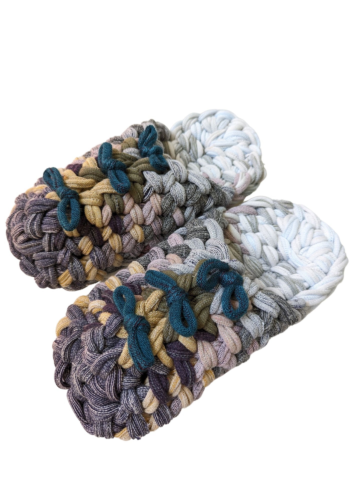 Large | Knit up-cycle slippers 2023-L20 [Large]