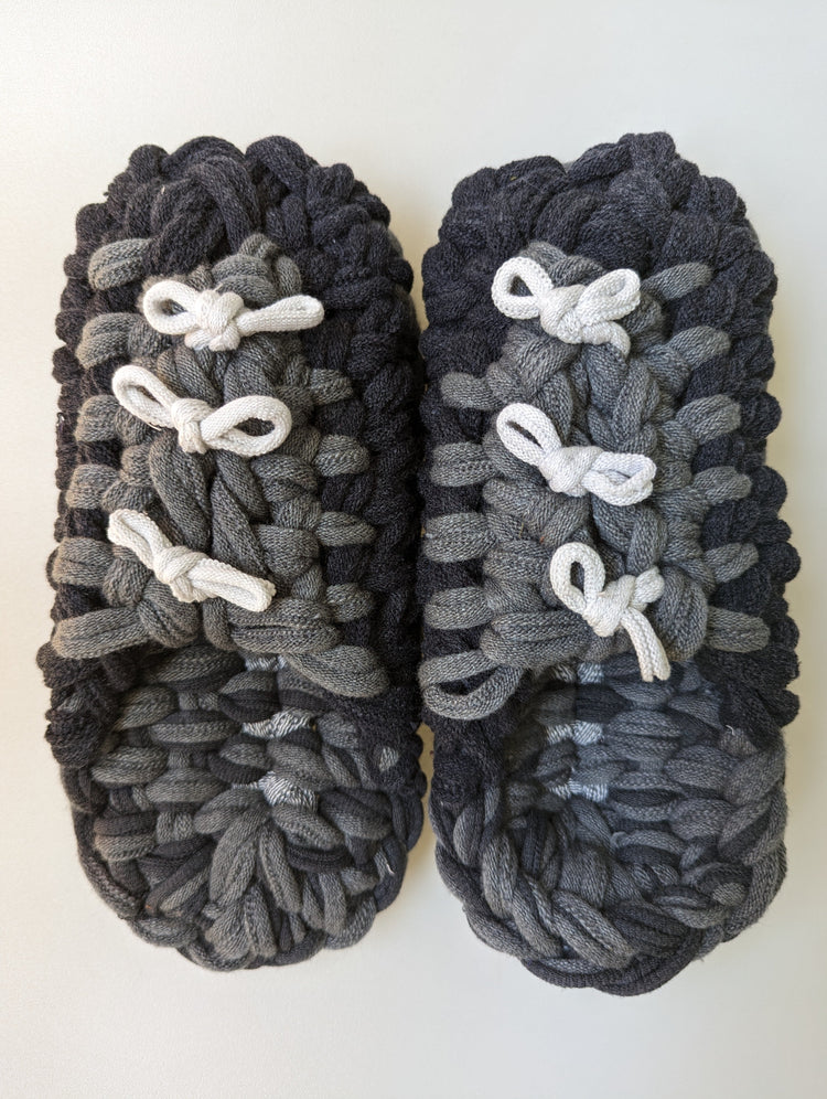 Large | Knit up-cycle slippers 2023-L21 [Large]