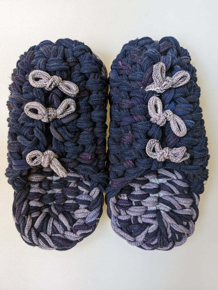 Large | Knit up-cycle slippers 2023-L22 [Large]