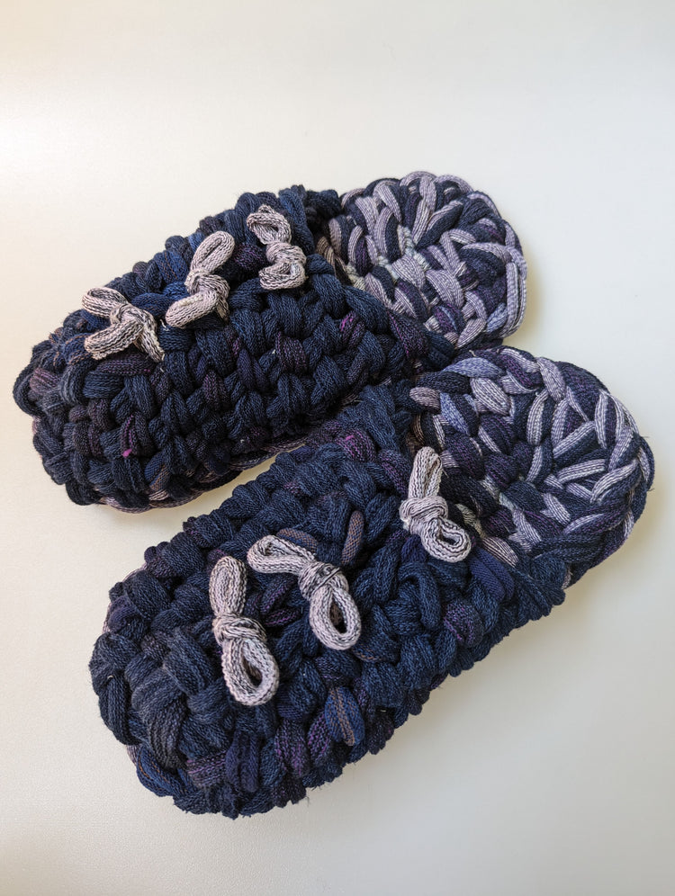 Large | Knit up-cycle slippers 2023-L22 [Large]