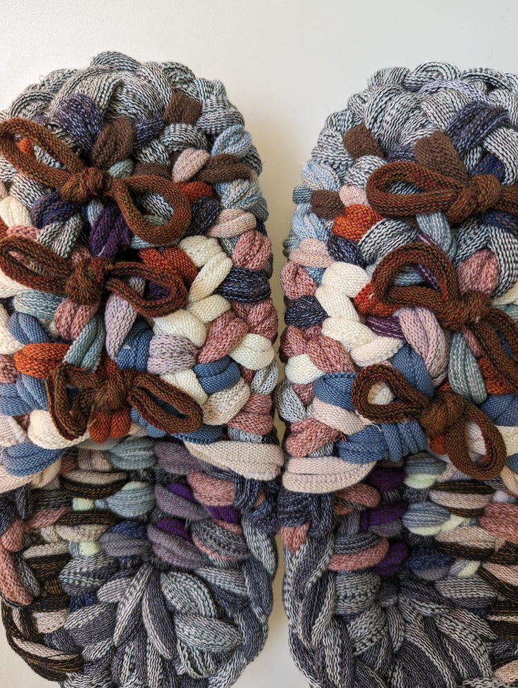 Large | Knit up-cycle slippers 2023-L26 [Large]