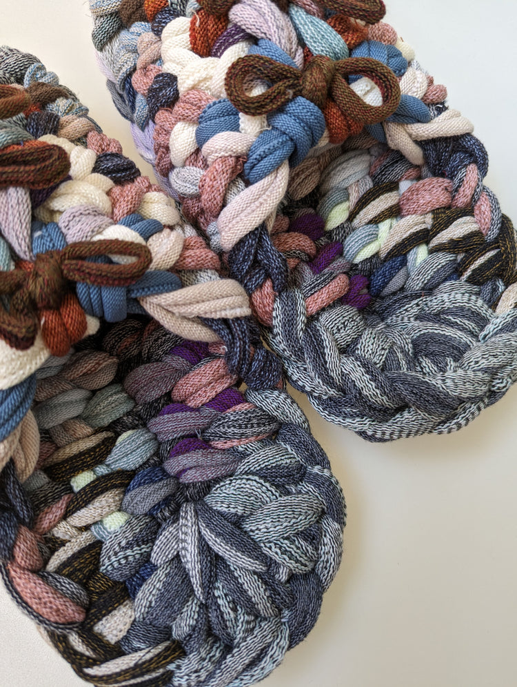 Large | Knit up-cycle slippers 2023-L26 [Large]