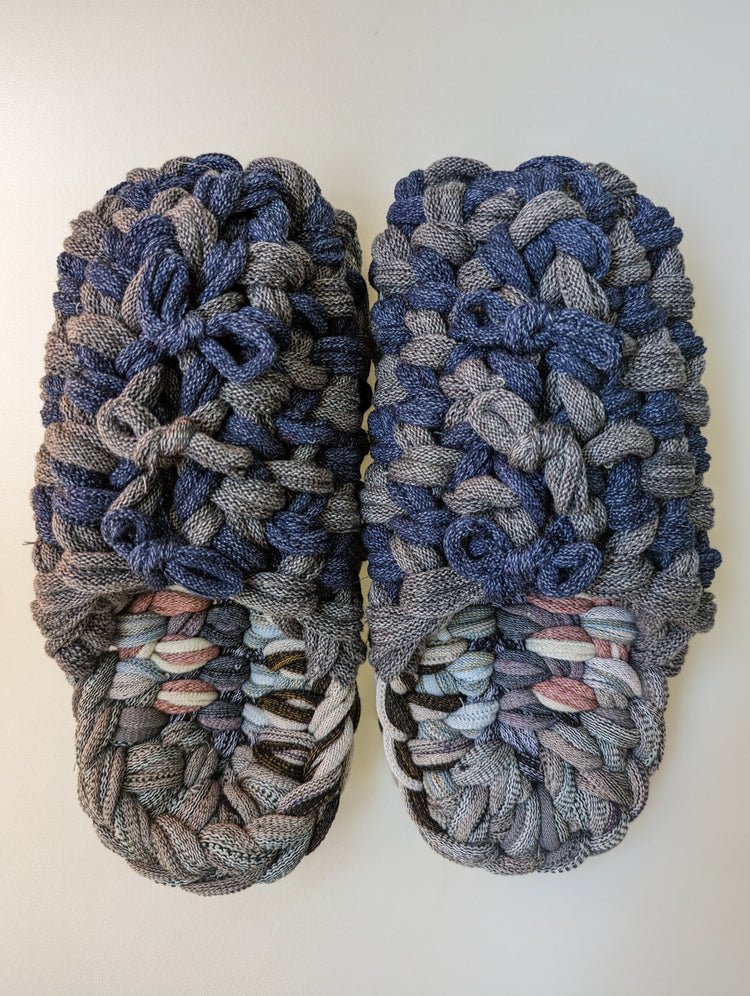 Large | Knit up-cycle slippers 2023-L28 [Large]