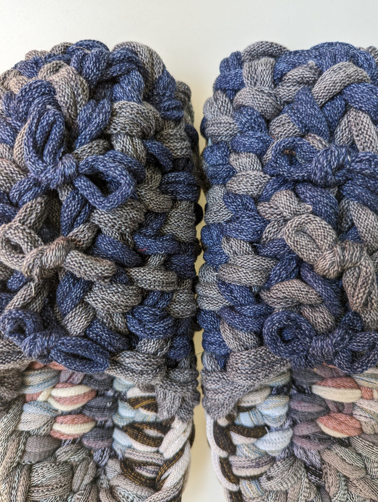 Large | Knit up-cycle slippers 2023-L28 [Large]